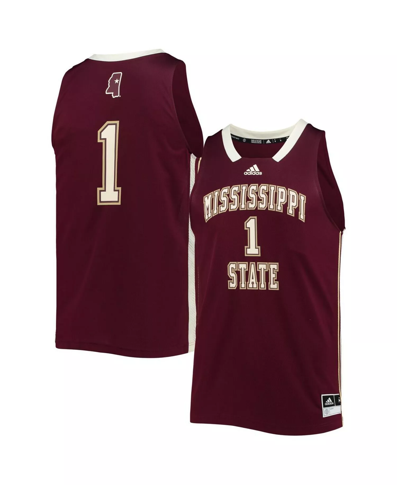 Men's #1 Maroon Mississippi State Bulldogs Reverse Retro Jersey - Maroon - L