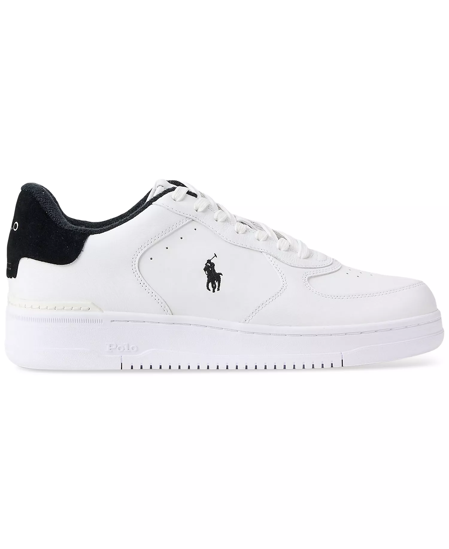Men's Masters Court Leather Sneakers - White/black - 10
