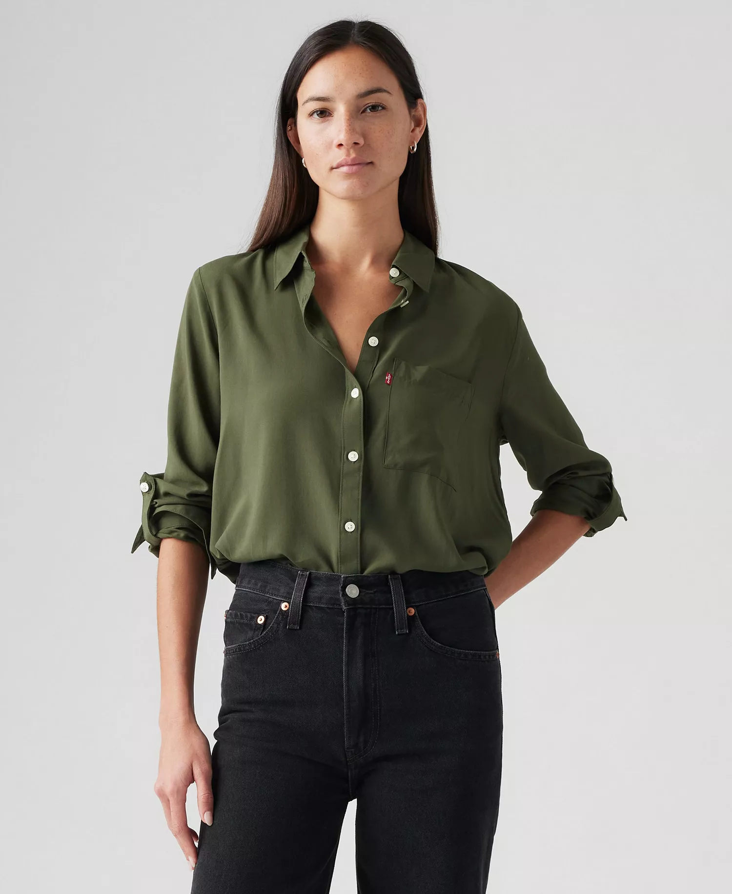 Plus Size Darlene Long-Sleeve Shirt - Deep Depths - 1X