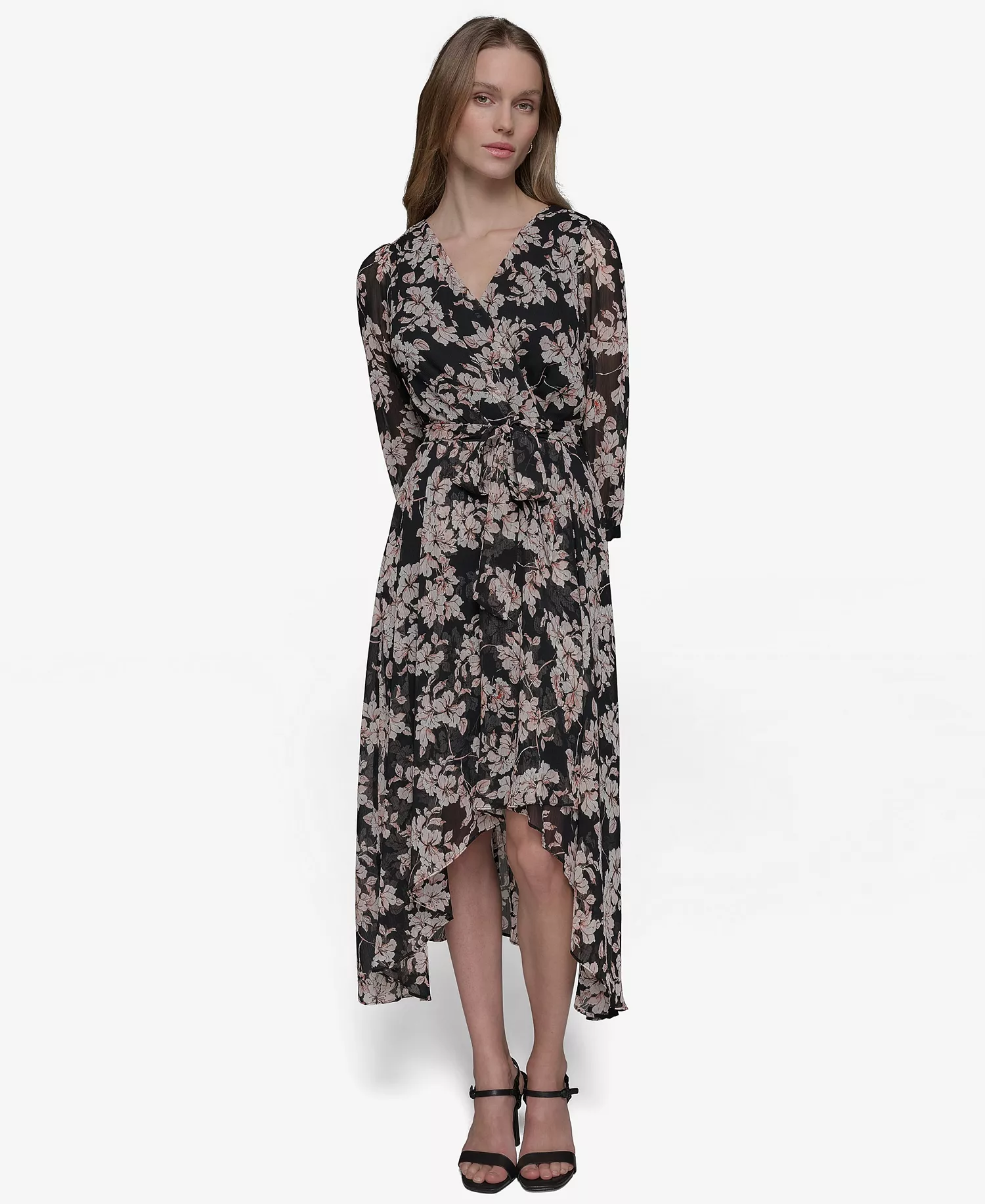 PRINTED CHIFFON FLOR - BLACK MULTI - 0