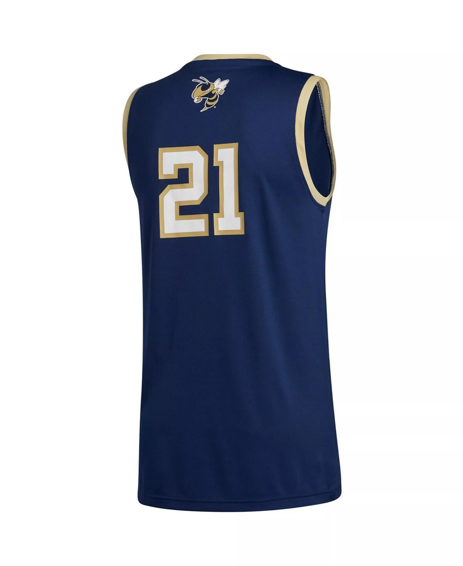 Men's Number 21 Navy Georgia Tech Yellow Jackets Swingman Basketball Jersey - Navy - L