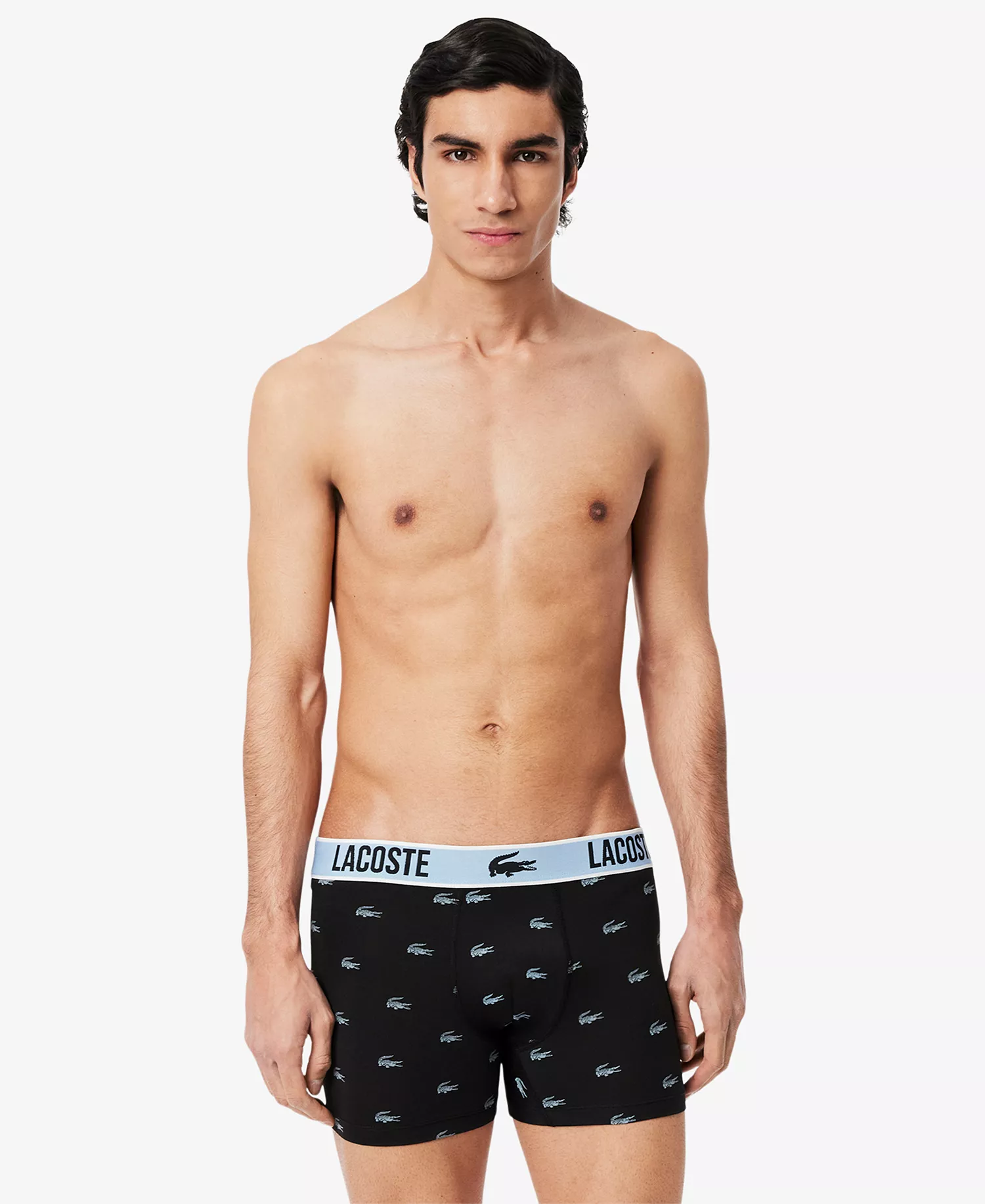 Men's 3-Pack Microfiber Trunks - Black/Gray/White - S