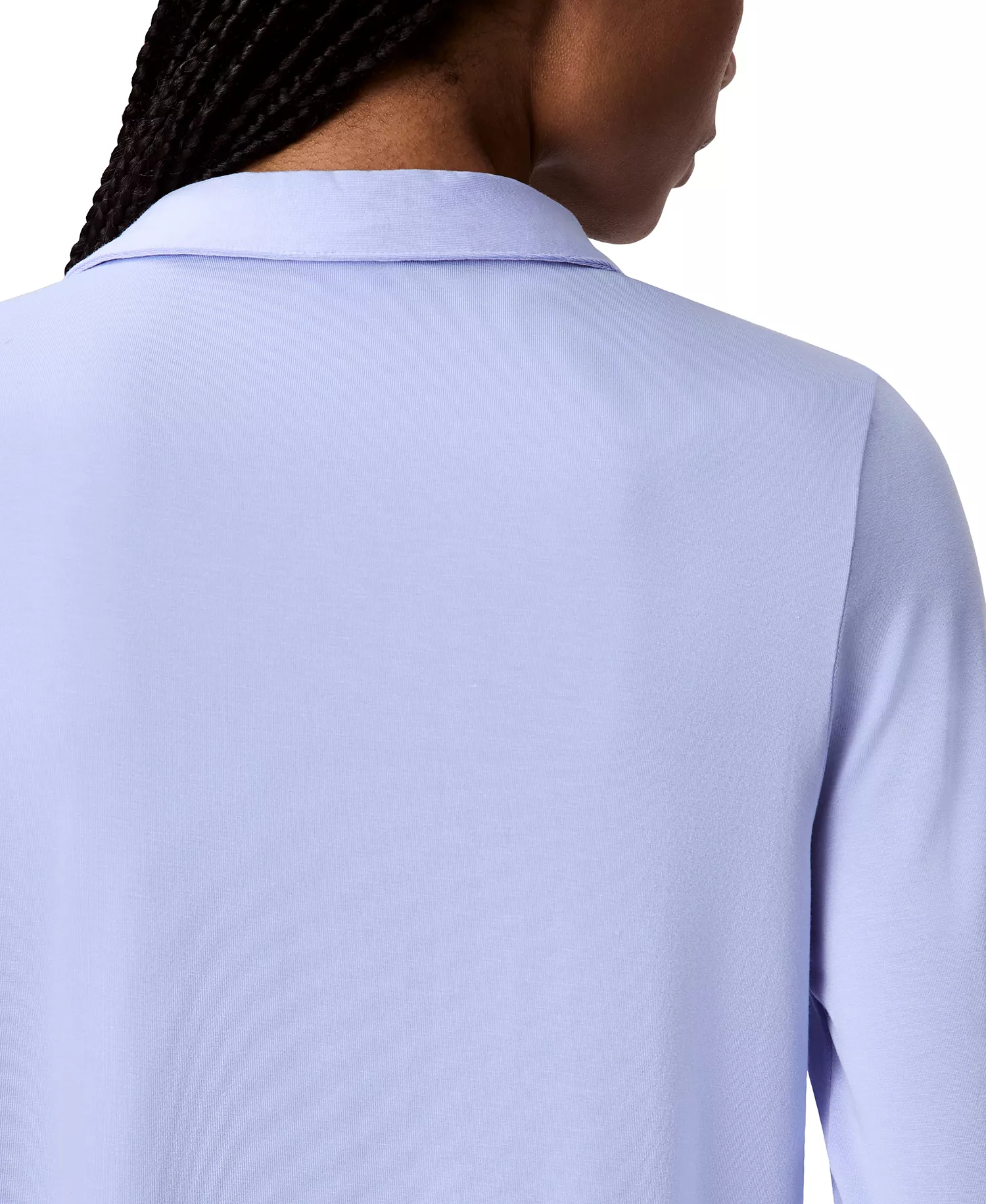 Women's Collared Button-Front Sleep Shirt QS7475 - Saltwater - L
