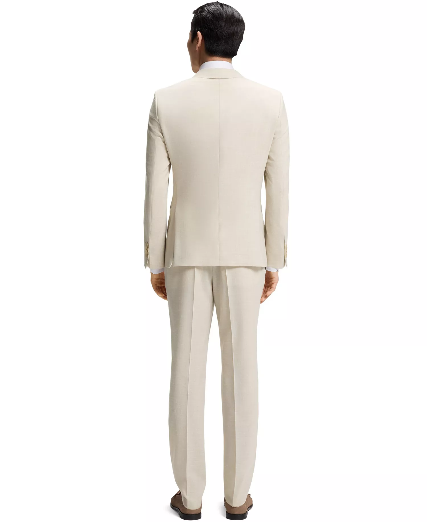 BOSS by Men's Micro-Patterned 2-Piece Slim-Fit Suit - Open Beige - 36R