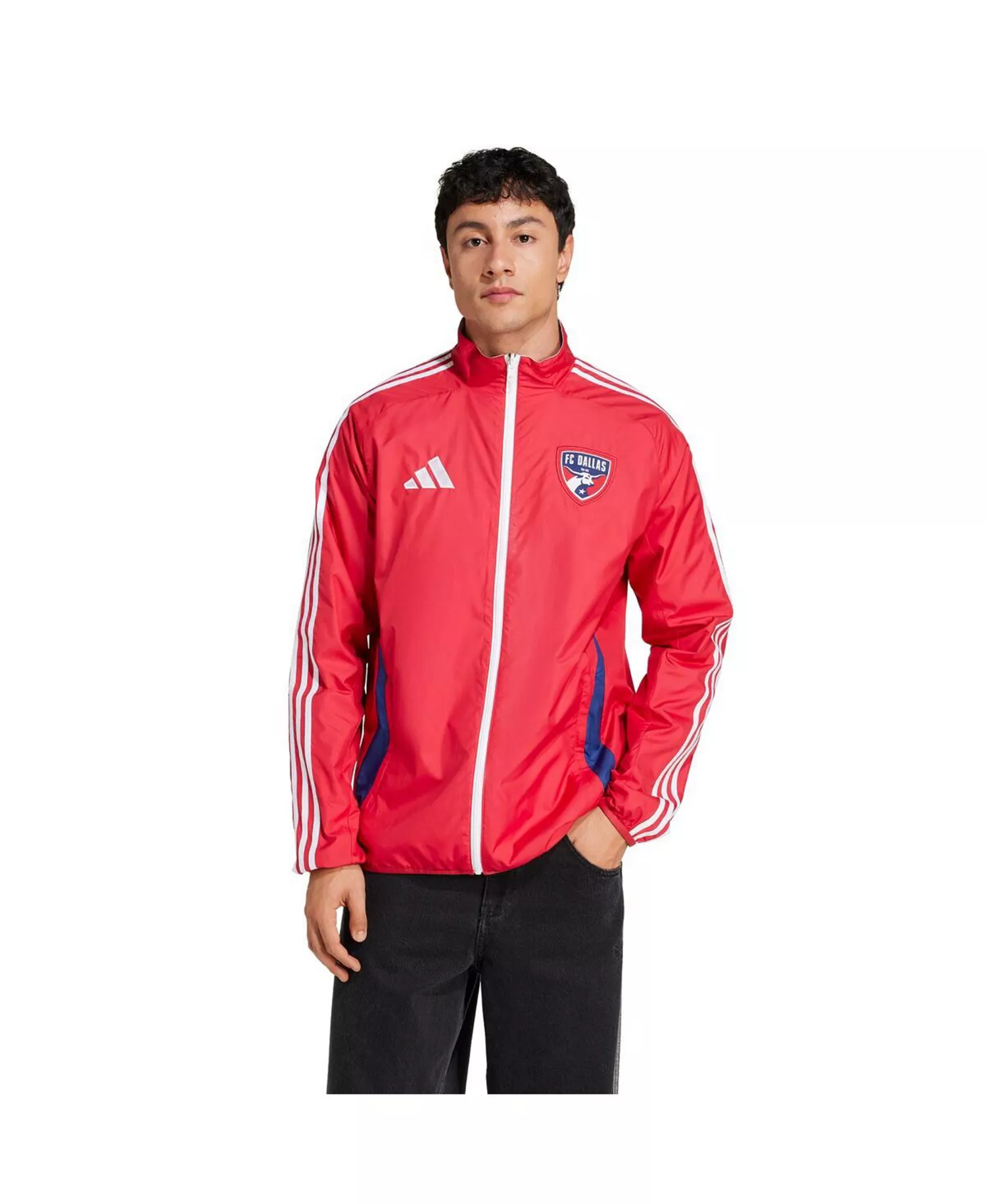 Men's Red/Light Blue FC Dallas 2025 Anthem Reversible Full-Zip Jacket - Red, Light Blue - L