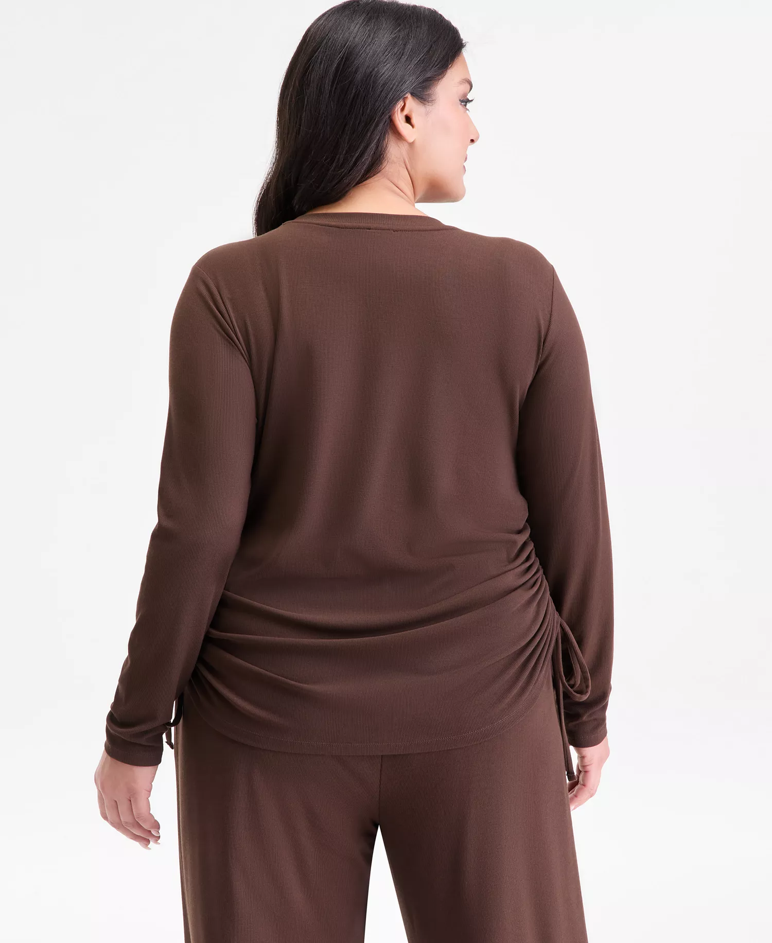 Plus Size Side-Shirred Top, Macy's Exclusive  - Coco Oak - 1X