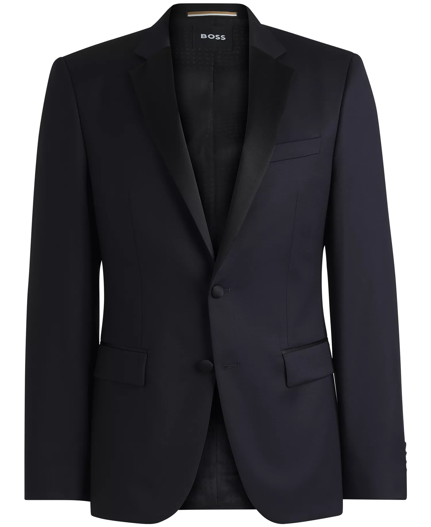 Men's Slim-Fit Tuxedo Jacket - Dark Blue - 34R