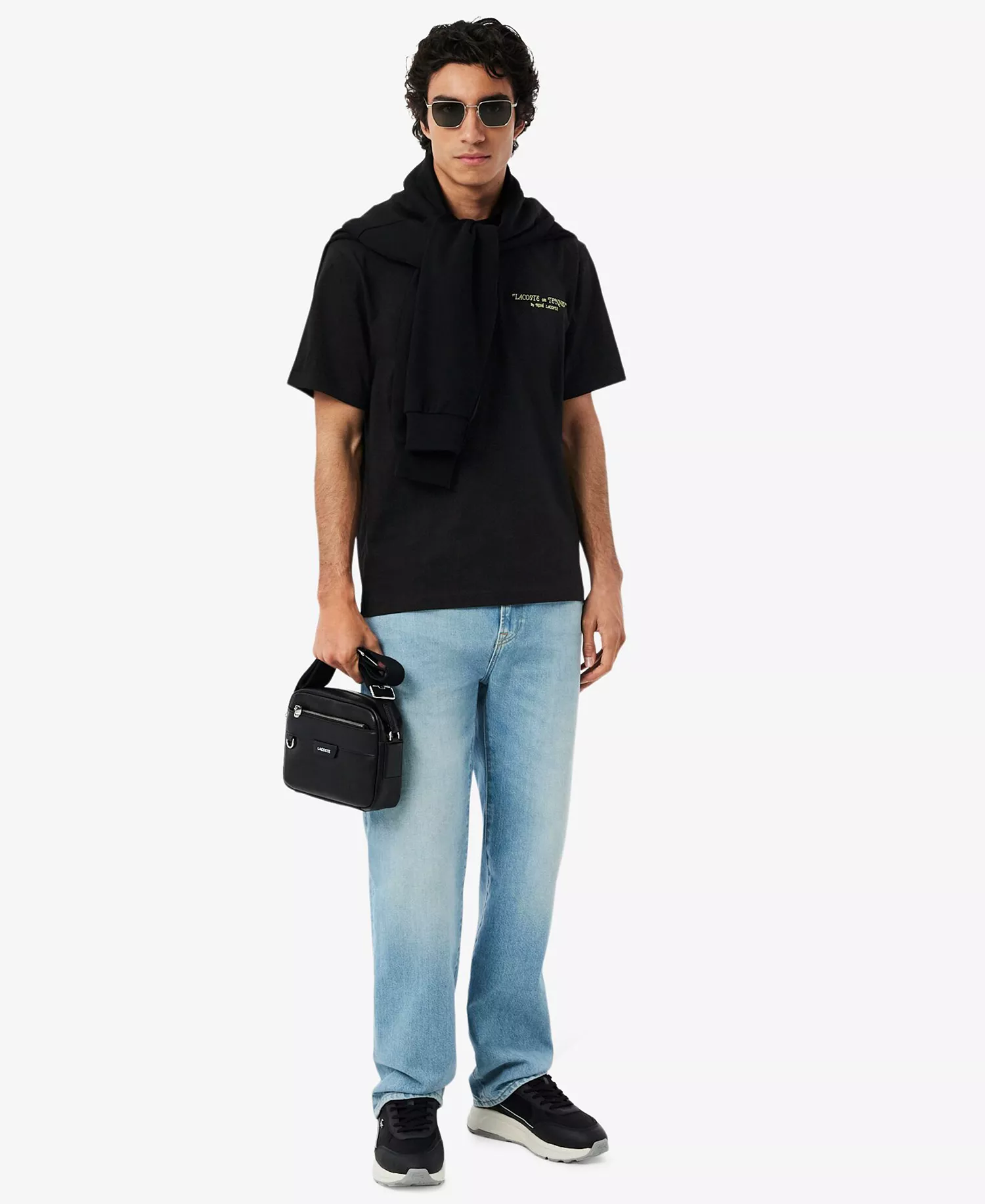 Men's Embroidered Crewneck T-Shirt - Black - 2XL