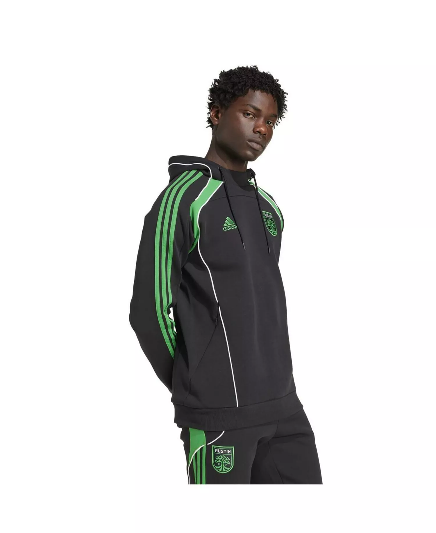 Men's Black Austin FC 2025 Travel Pullover Hoodie - Black - L