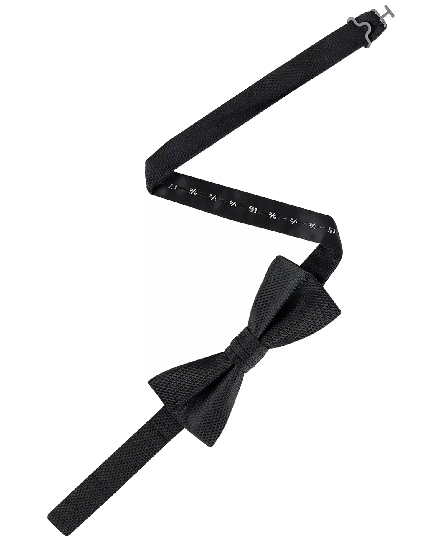 Men's Textured Solid Bow Tie - Black - ONE SIZE