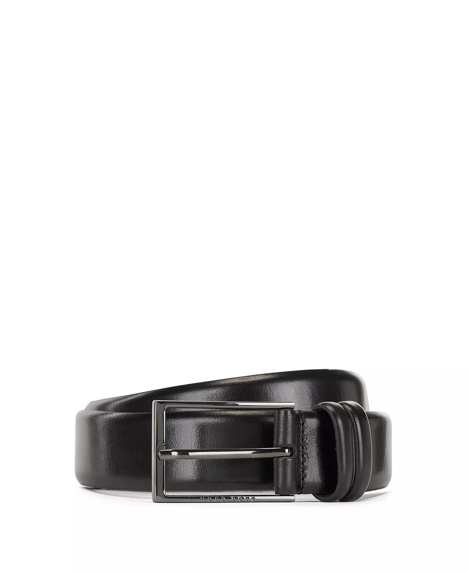 BOSS Men's Vegetable-Tanned Leather Belt - Black - 38