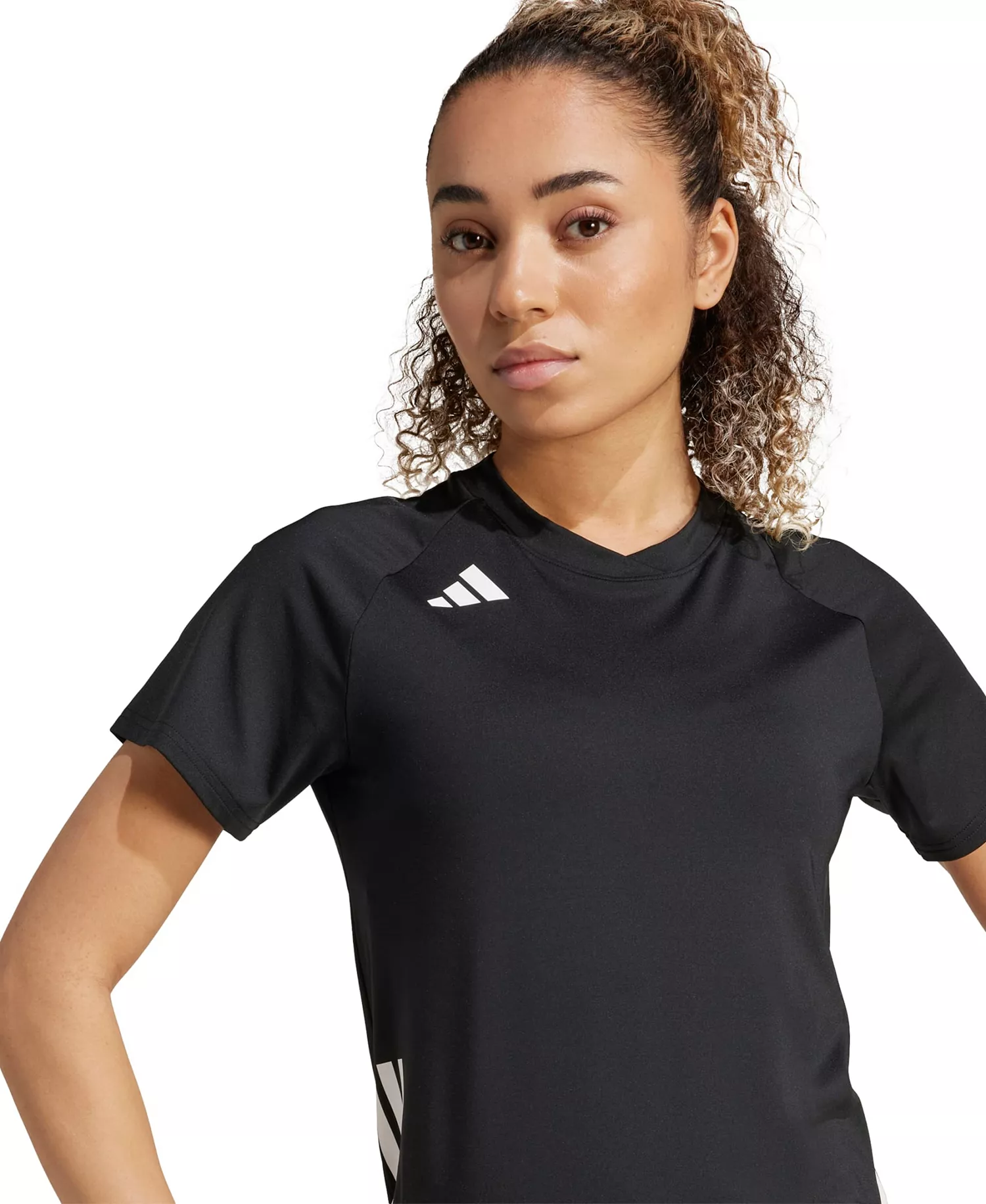 Women's HILO Short Sleeve Volleyball Jersey Training T Shirt - Black - L