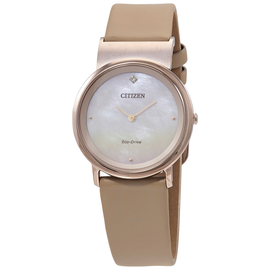 Citizen White Mother of Pearl Dial Ladies Watch