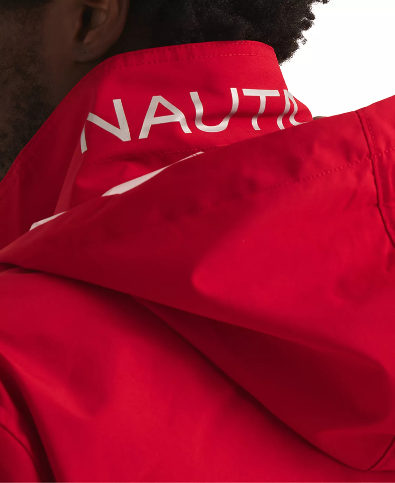 Men’s Classic Rainbreaker Hooded Zip-Front Lightweight Jacket - Naut Red - 2XL