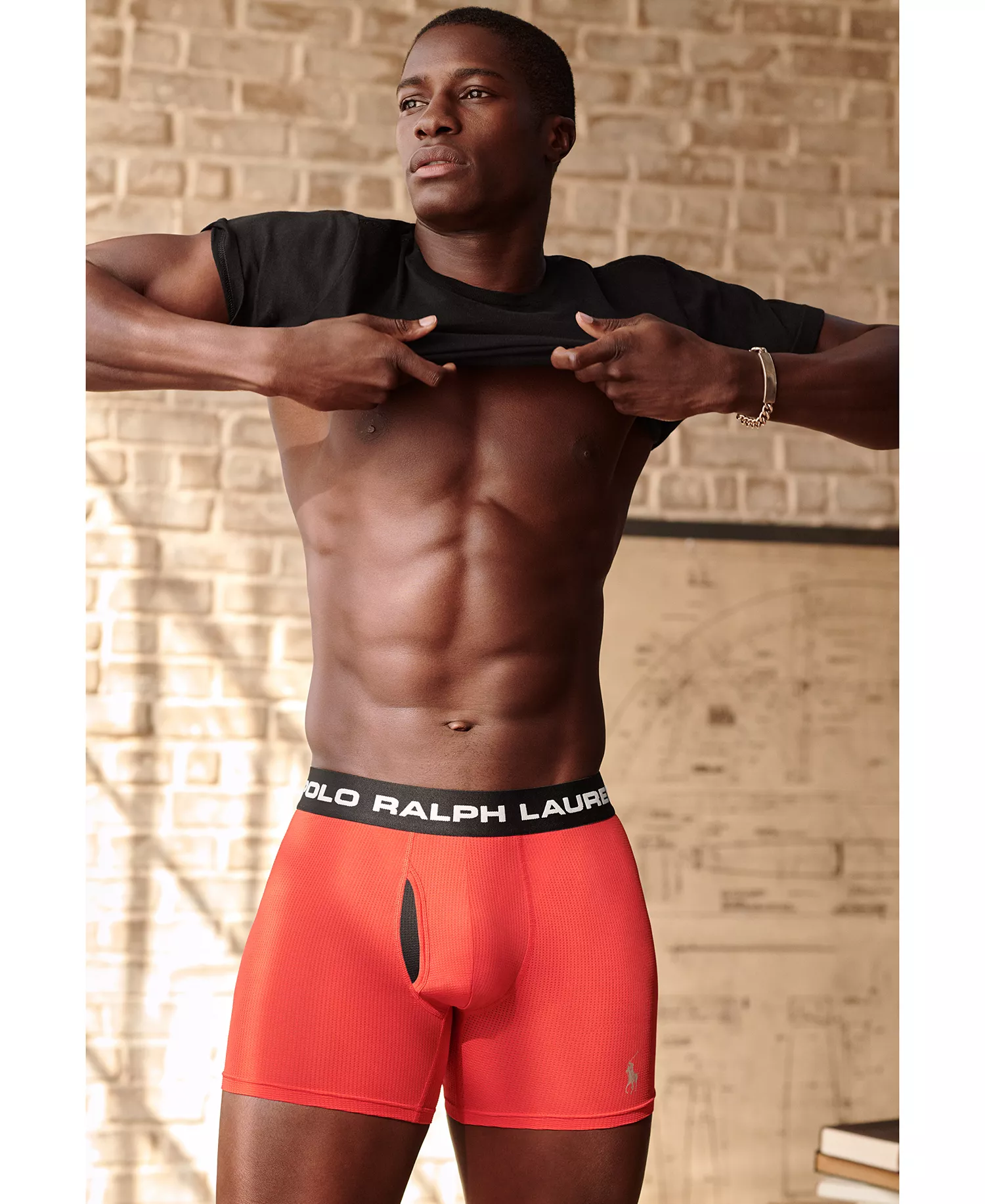 Men's 3-Pack Perfect Pouch Boxer Briefs - COMBAT GREY, POLO BLACK, RL2000 RED - L