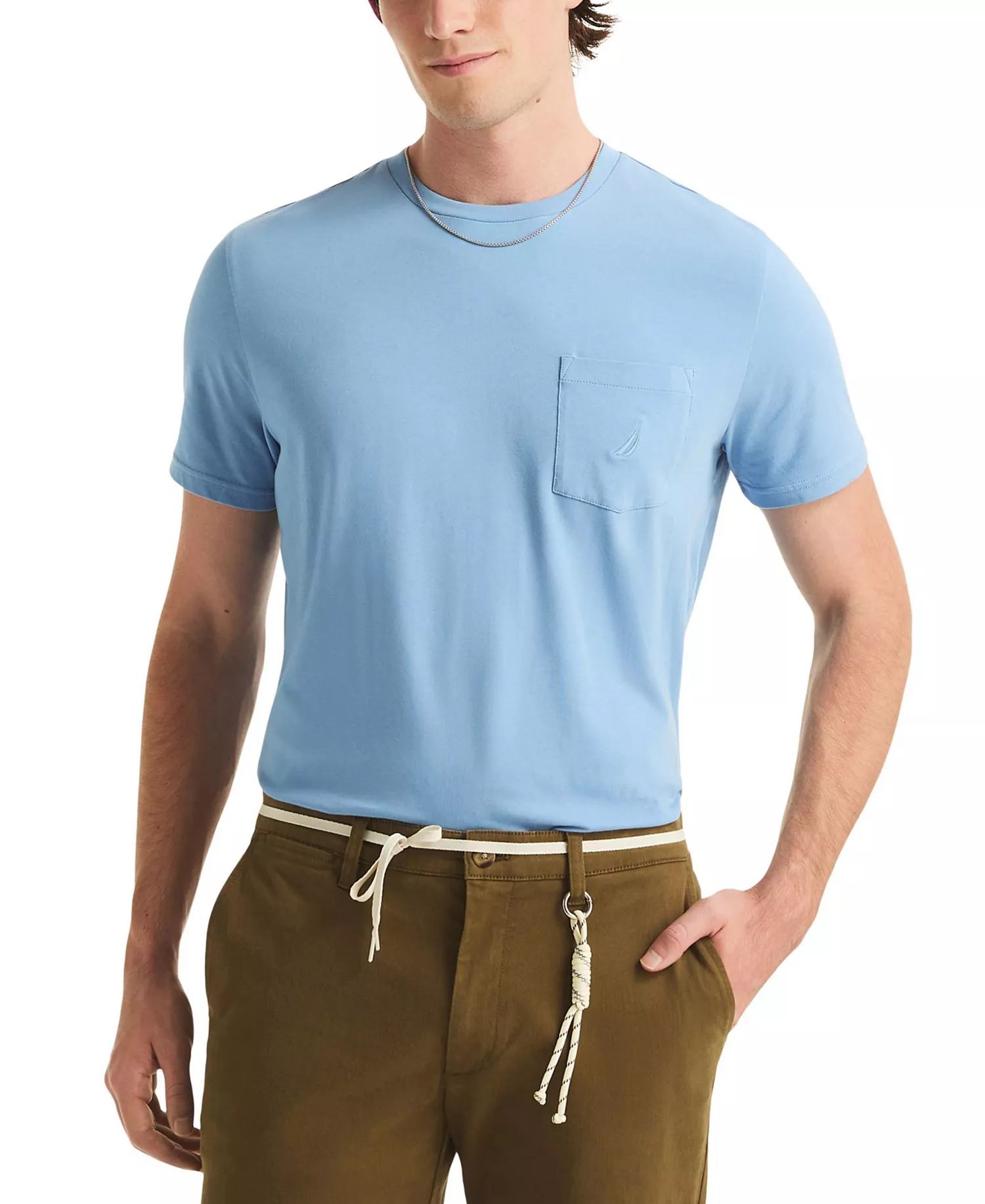 Men's Classic-Fit Solid Crew-Neck Pocket T-Shirt - Allure - 2XL