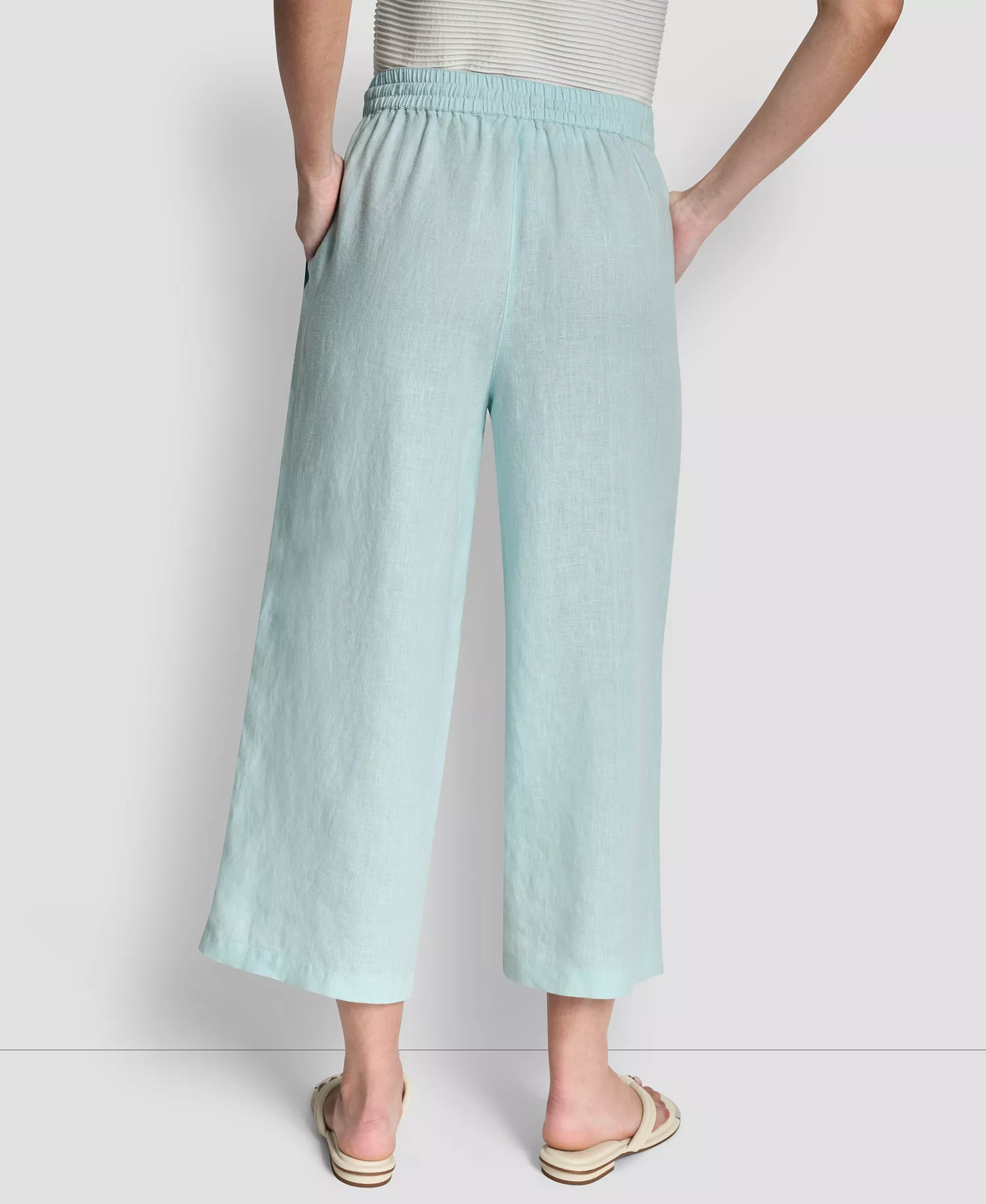 Women's Pull-On Wide-Leg Pants - Aqua - L