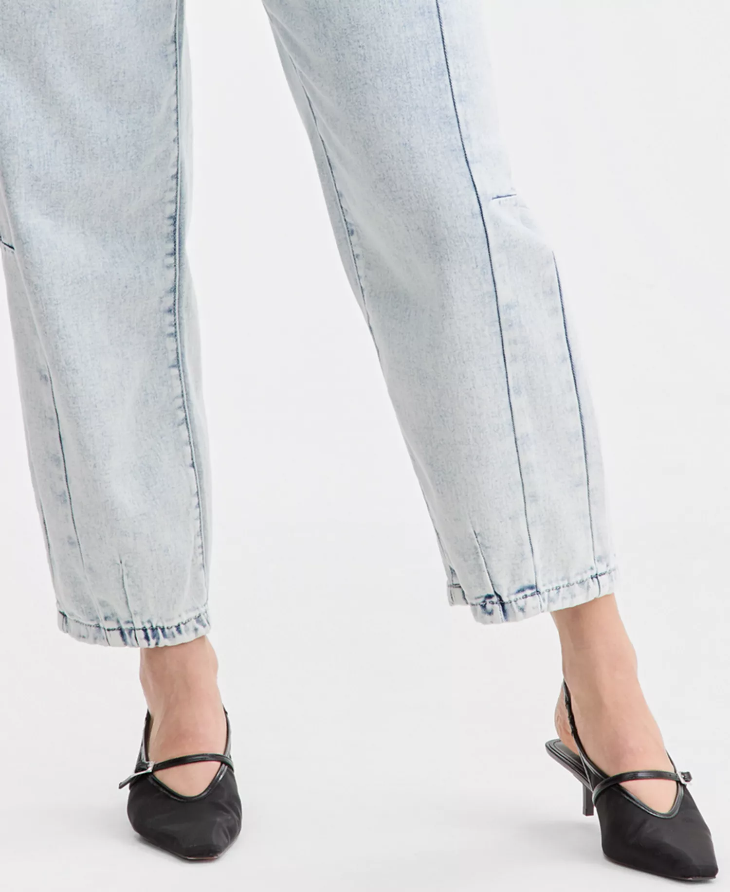 Women's Acid-Wash Barrel Jeans, Macy's Exclusive - Acid Wash - 0