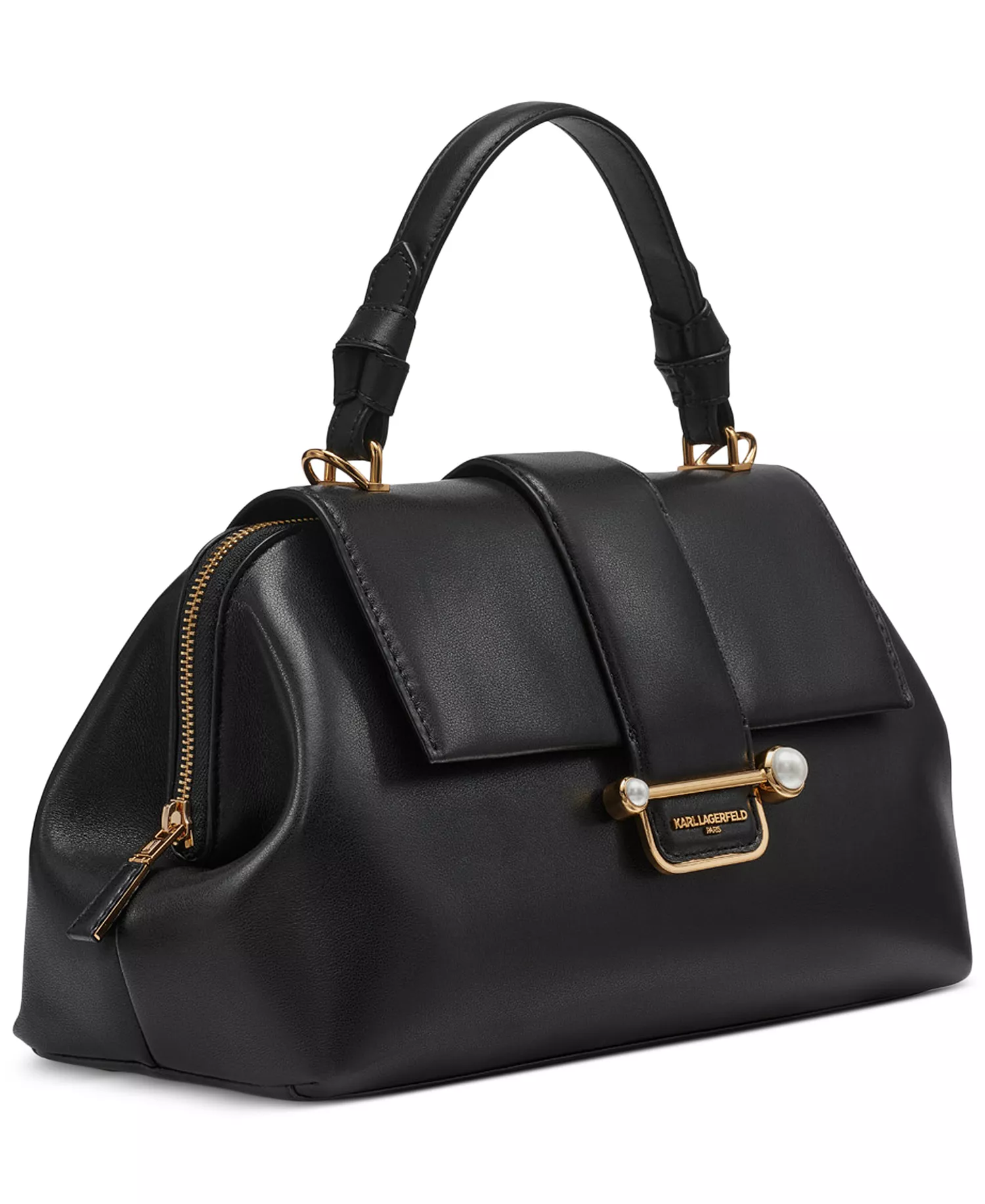 Dara Satchel Bag - Black/gold - NO SIZE