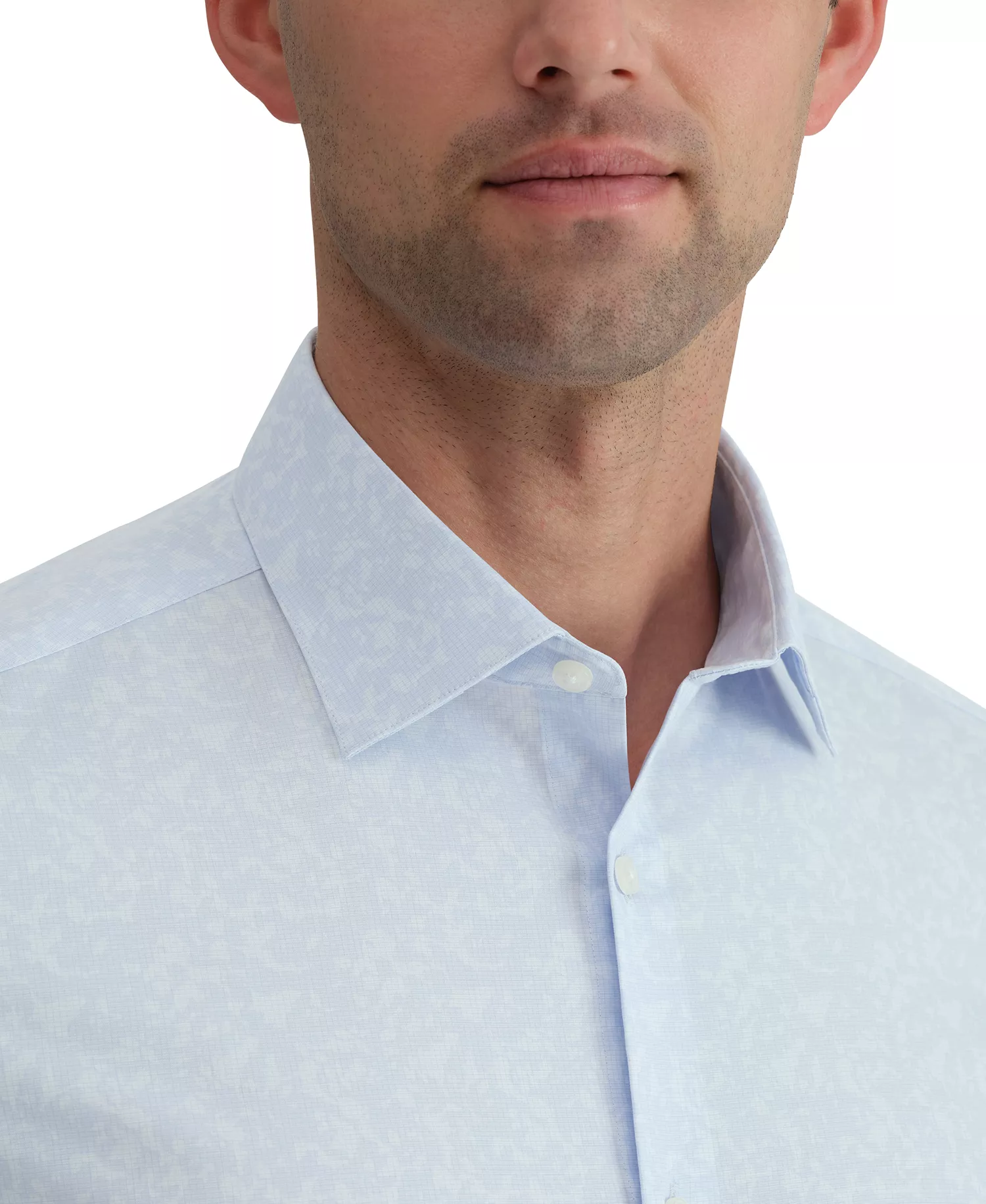 Men's Performance Wrinkle-Free Slim-Fit Dress Shirt - Blue - 14 32/33