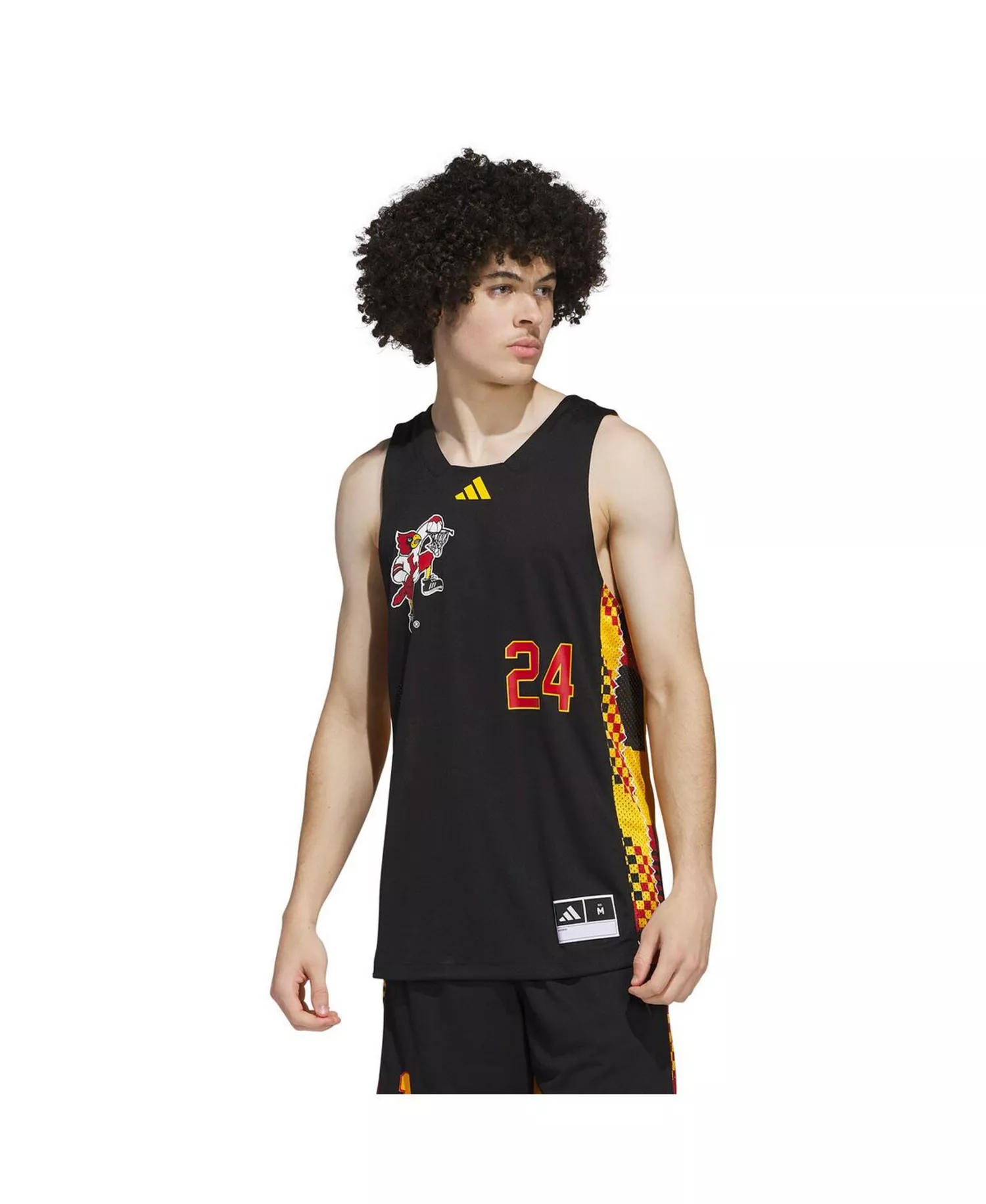 Men's 24 Black/Gold Louisville Cardinals Black History Month Basketball Jersey - Black, Gold - L
