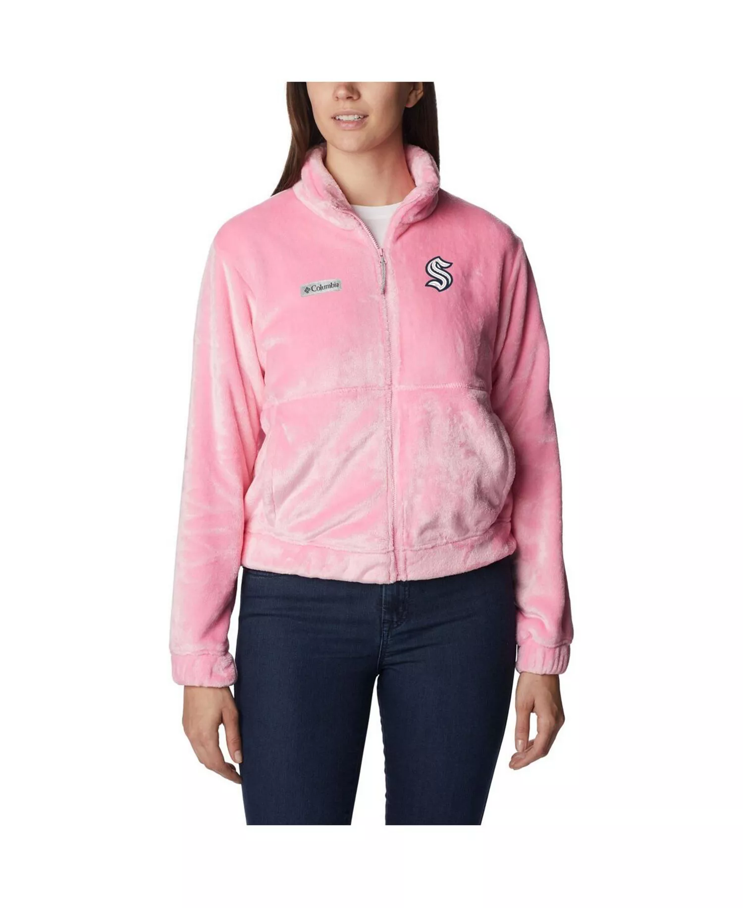 Women's Pink Seattle Kraken Fire Side Full-Zip Jacket - Pink - L