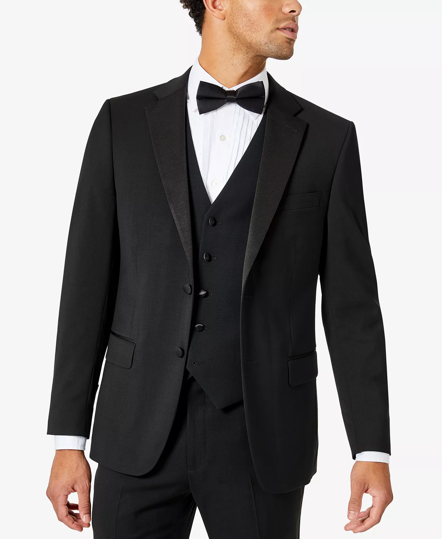 Men's Modern-Fit Flex Stretch Tuxedo Separates - Black - 36R