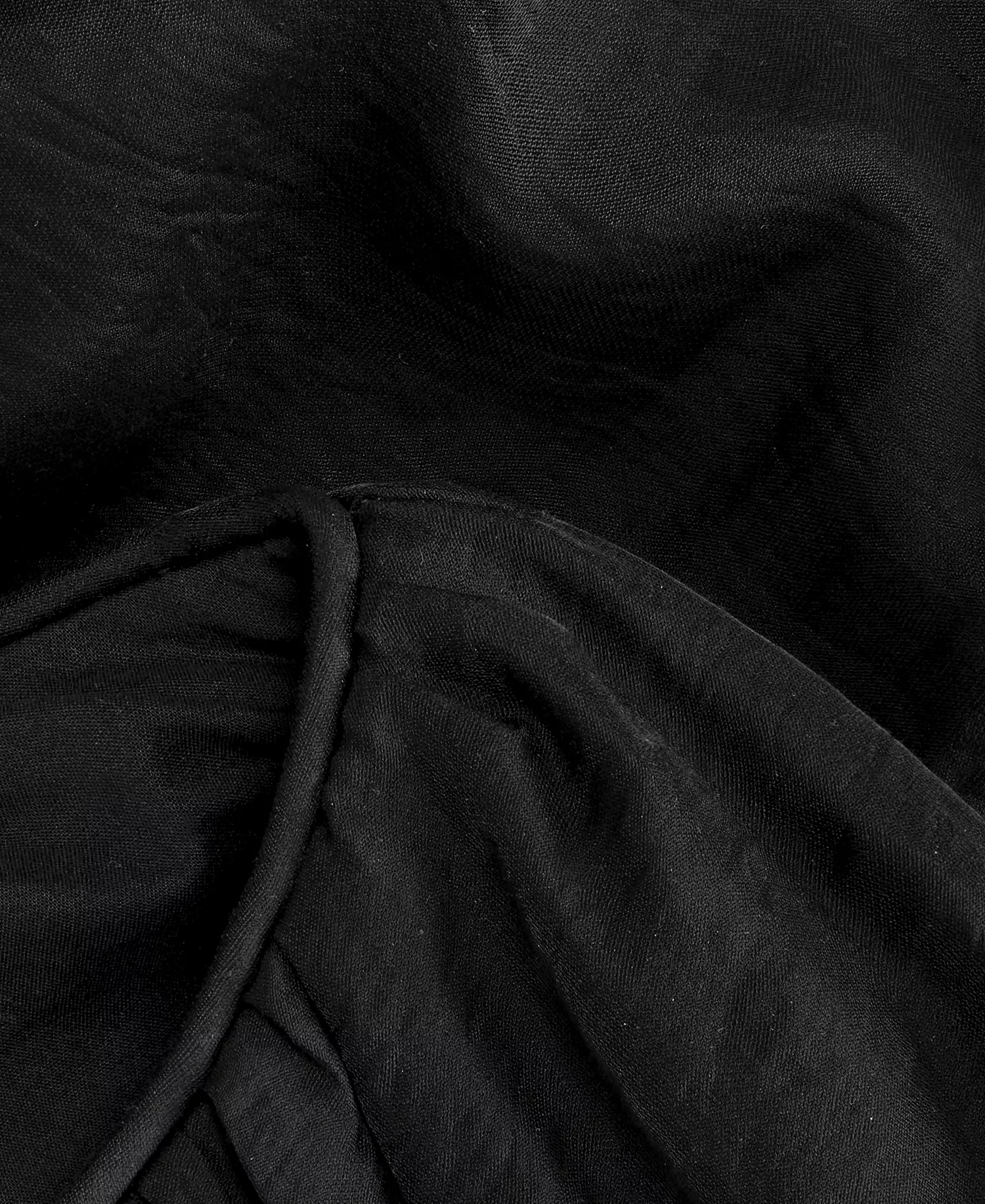 Women's 3/4 Sleeve Bubble-Hem Blouse, Macy's Exclusive - Deep Black - L