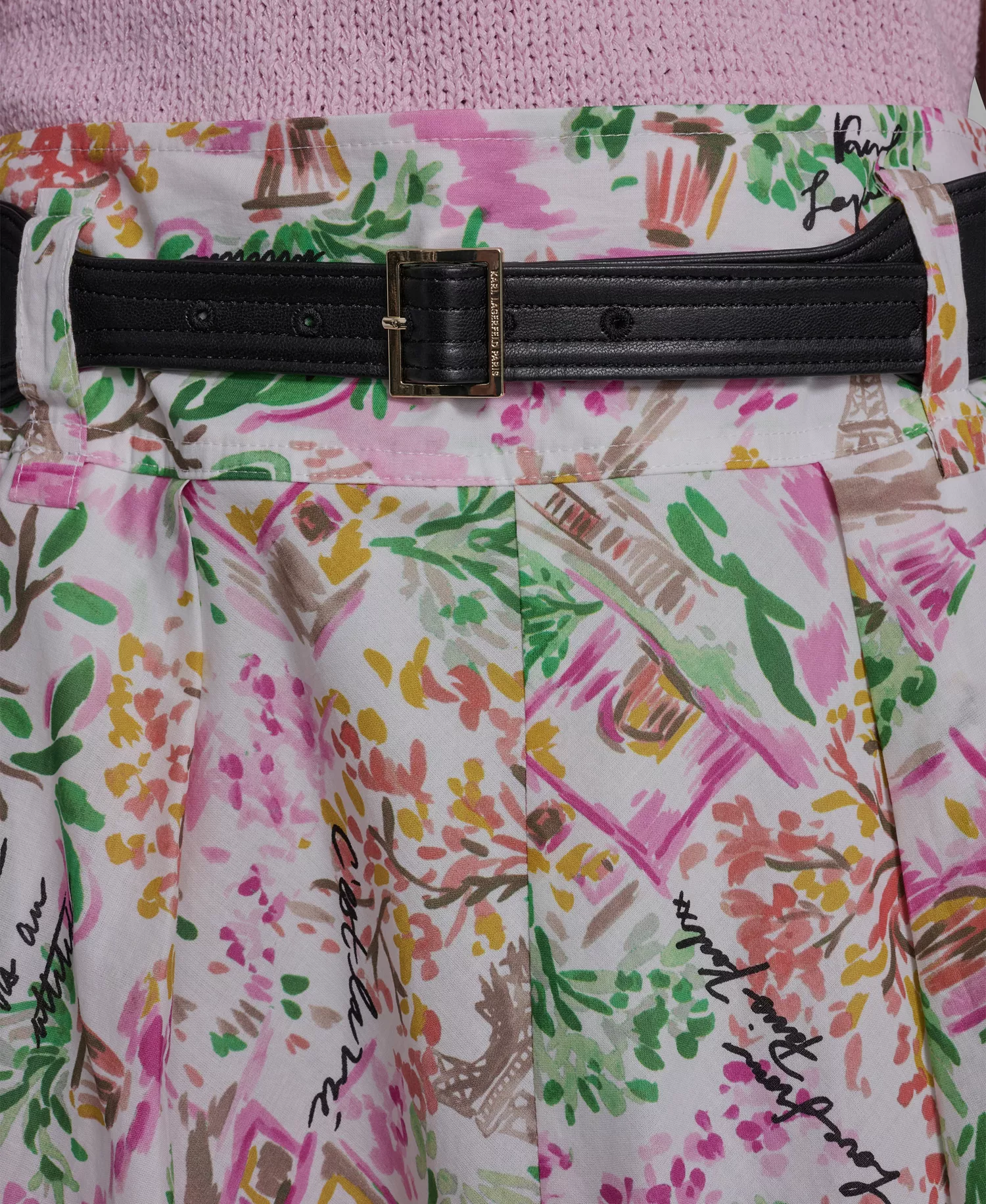 Women's All-Over Printed Midi Skirt - Soft White/pink Carnation Multi - 0