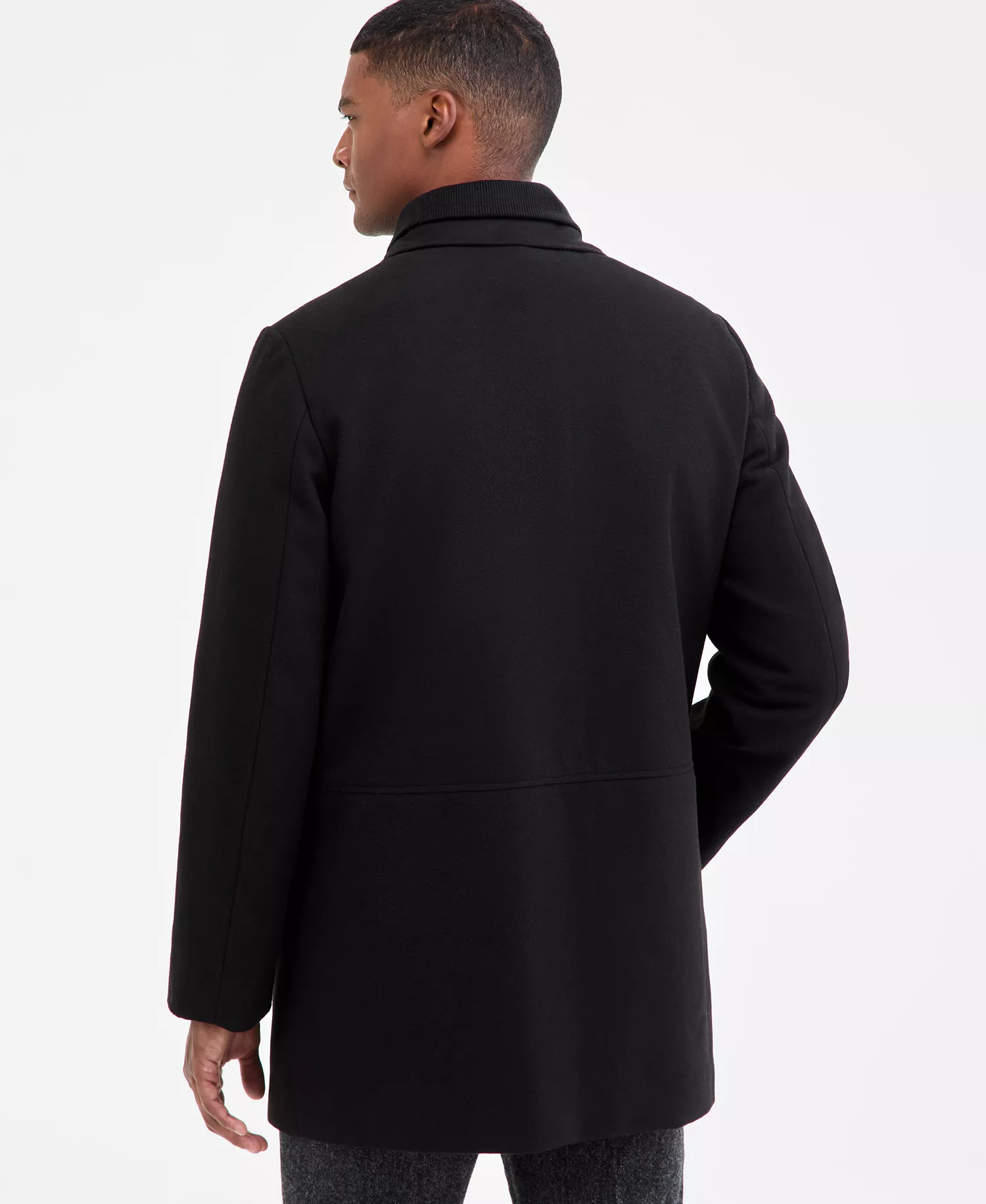 Men's Classic-Fit Coleman Overcoat - Black - 36R