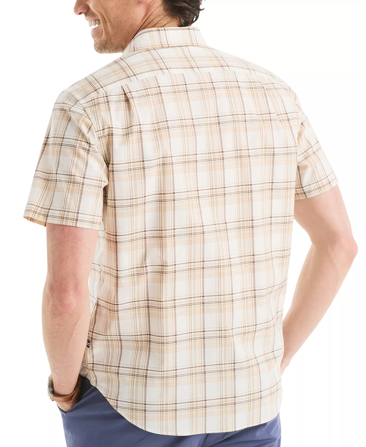 Men's Classic-Fit Plaid Shirt - Sail White - 2XL