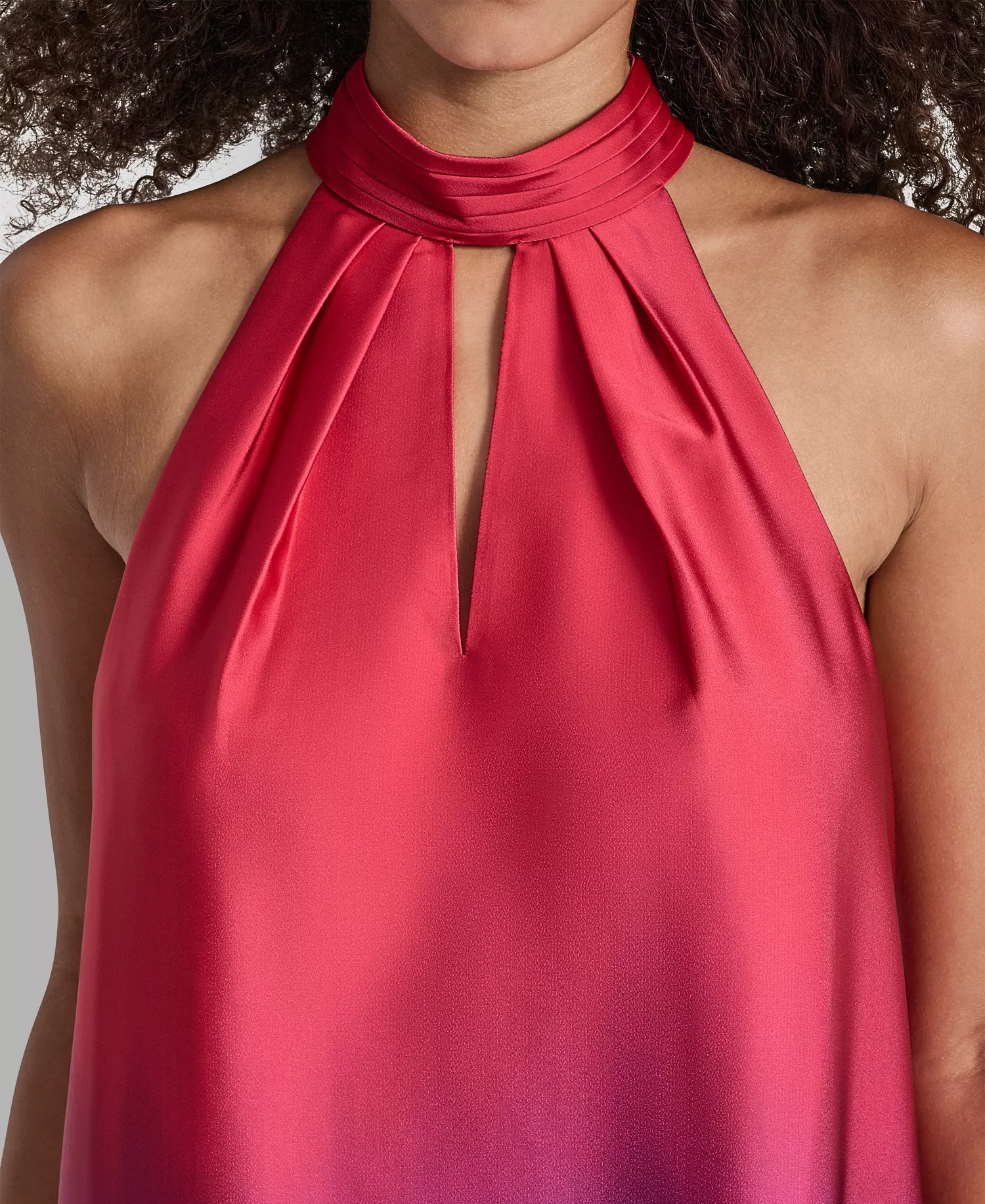 Petite Sleeveless Mock Neck Shift Dress - Purple Sky - 6P