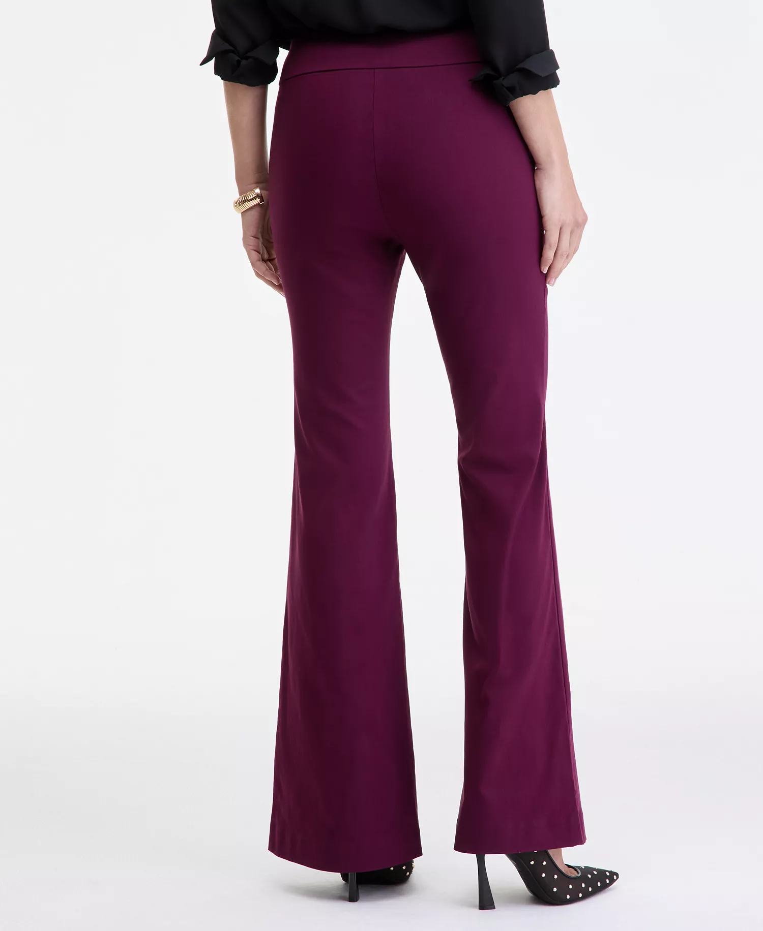 Women's Flare-Leg Pull-On Pants, Exclusively at Macy's - Berried Treasur - 0