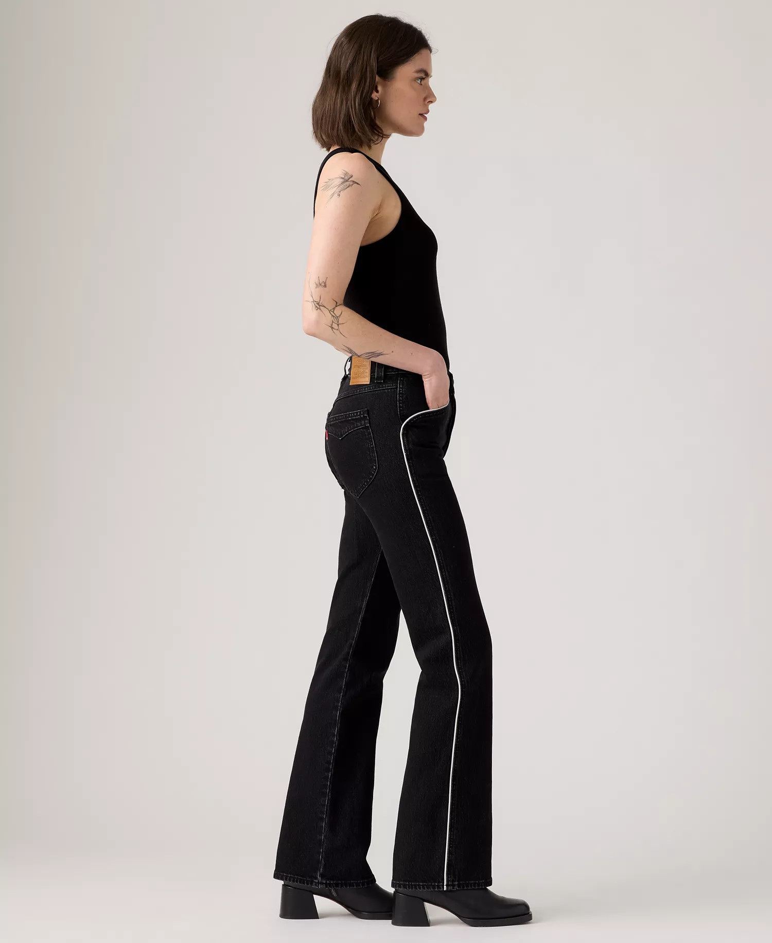 Premium Women's Wedgie Boot Piping High Rise Jeans - Sunset Rid - 24R