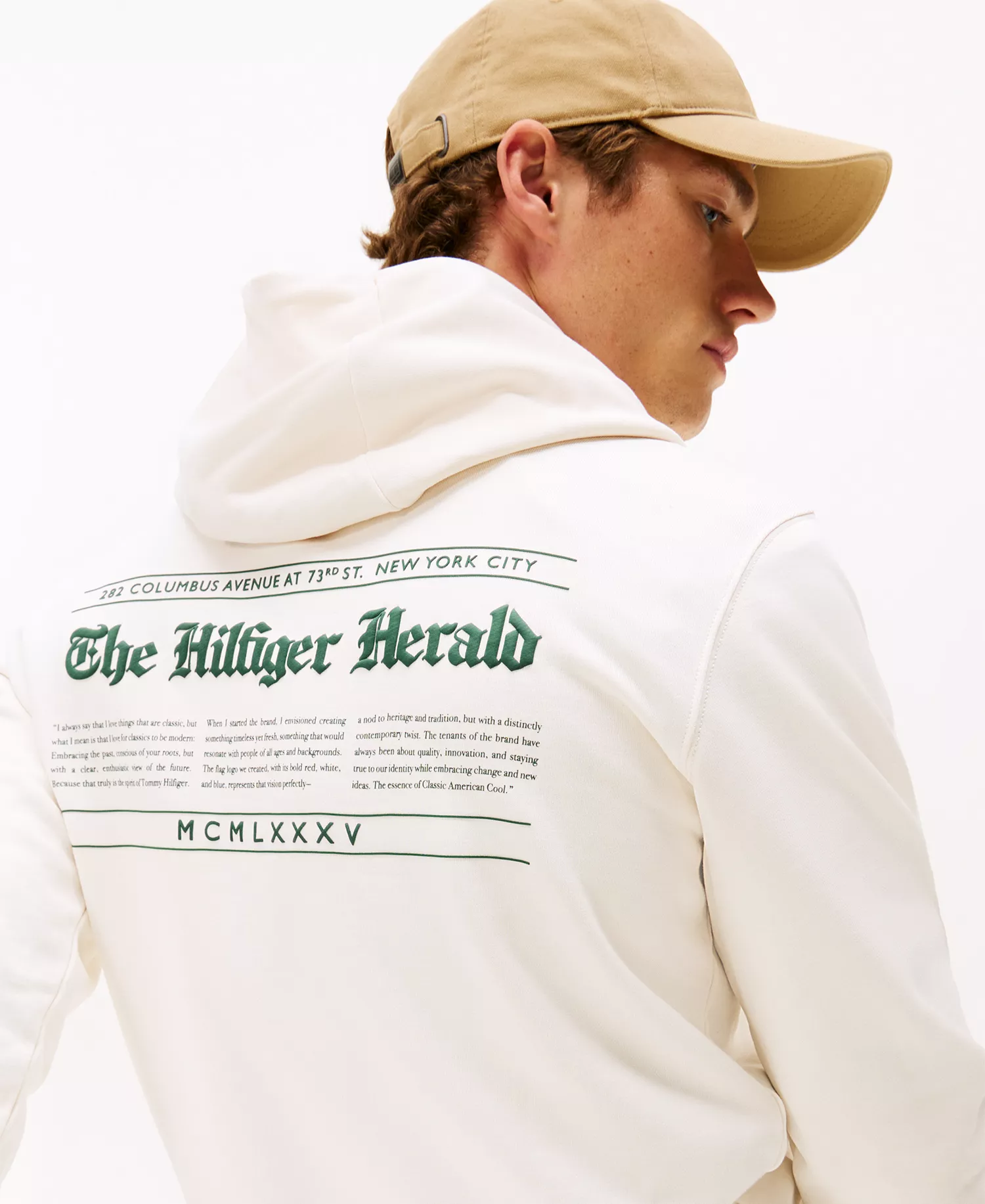 Men's Herald Graphic Hoodie - Ivory Petal - L