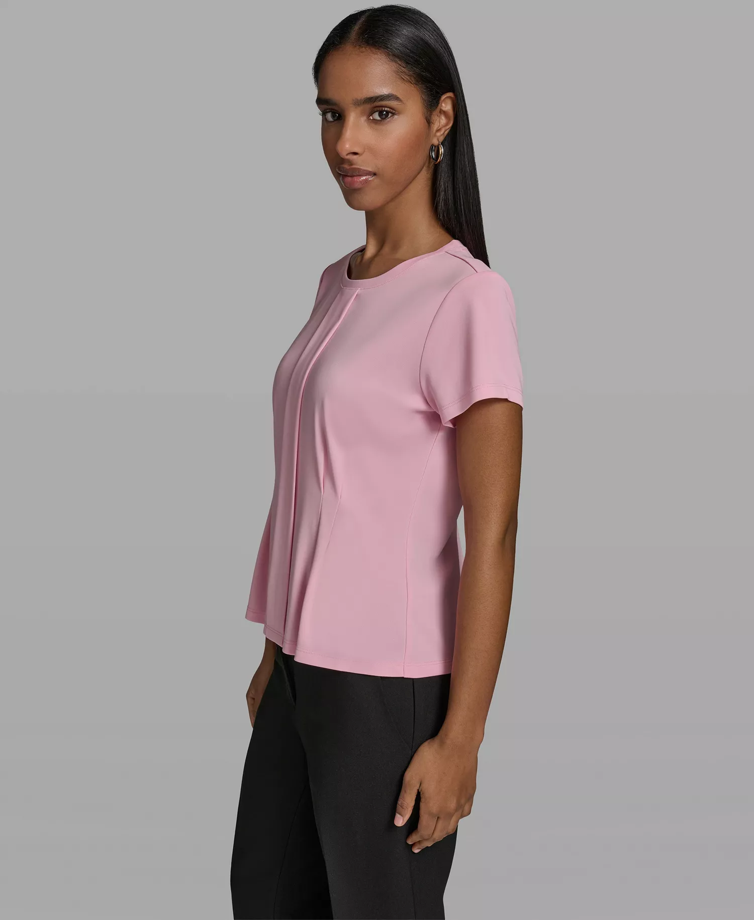 Women's Crewneck Cut and Sew Top - Prism Pink - L
