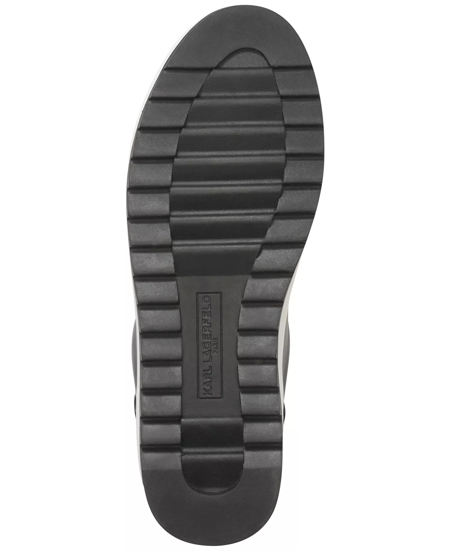 Karl Lagerfeld Men's Smooth Leather Tennis Sneaker - Black - 10