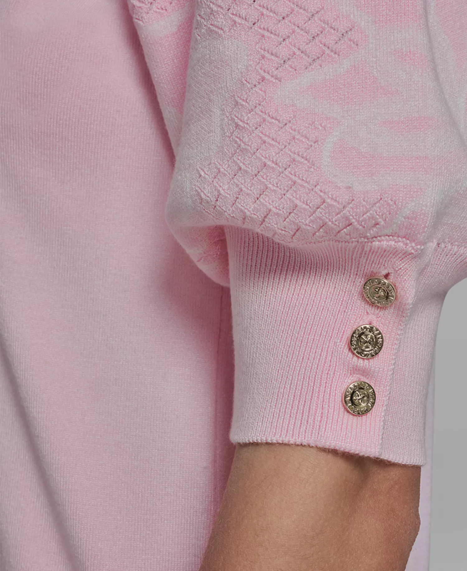 Petite Floral Print V-Neck Sweater - Ballet Slipper - P/L