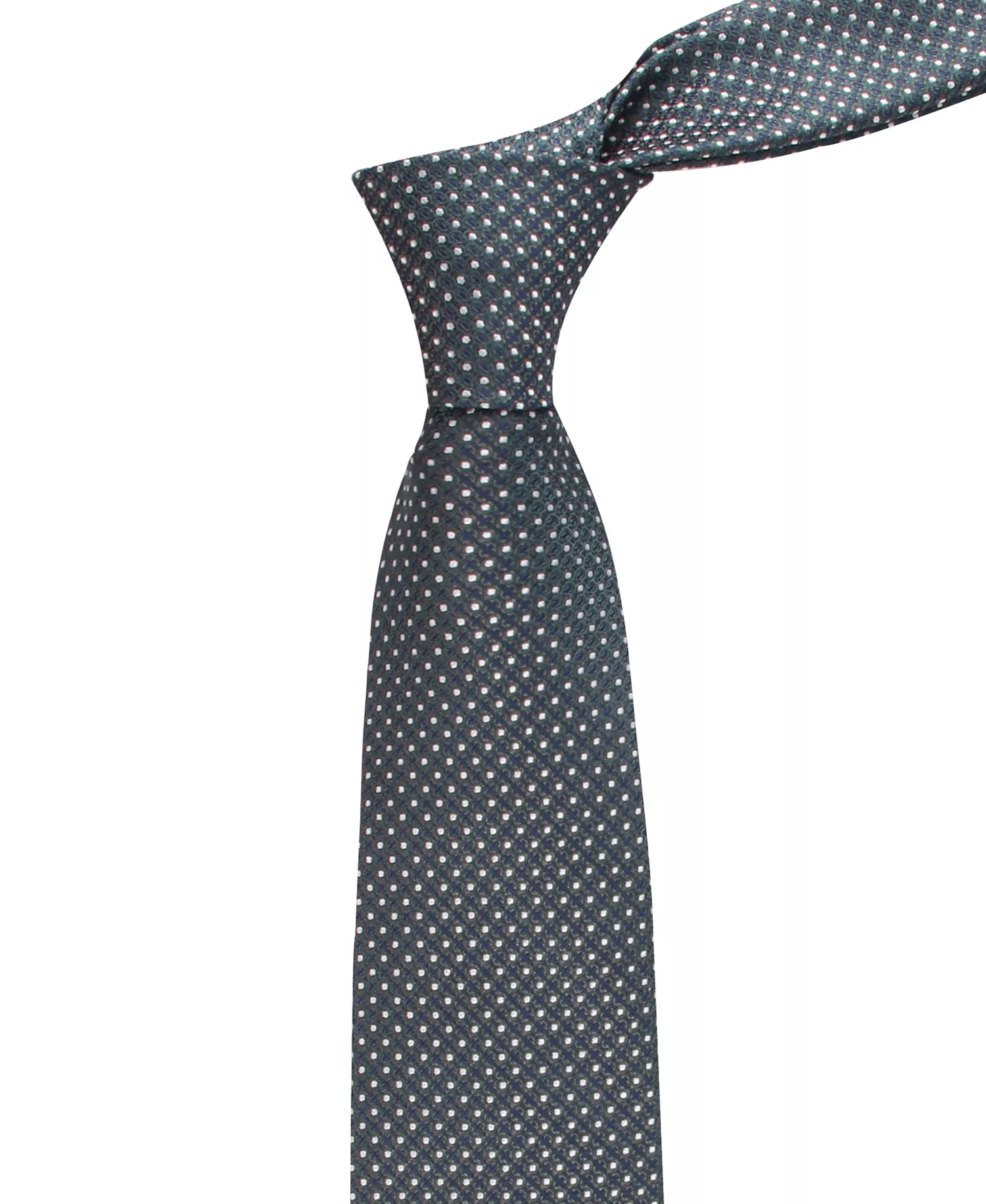 Men's Grant Micro Geometric Pattern Classic Tie - Dark teal - ONE SIZE