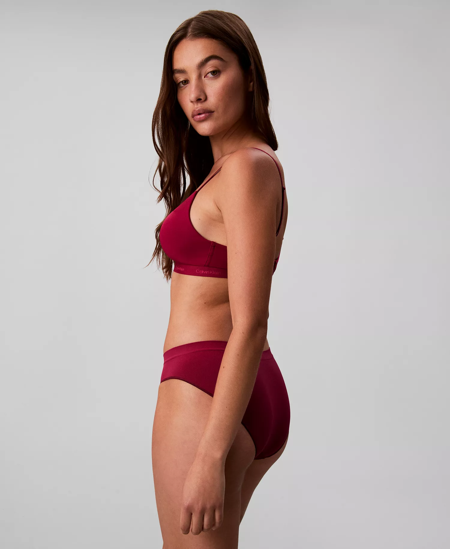 Women's Bonded Flex Bikini Underwear QD3960 - Beet Red - L