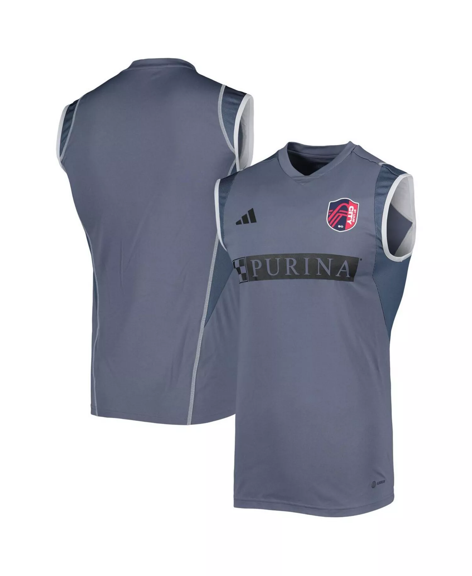 Men's Gray St. Louis City SC 2023 On-Field Sleeveless Training Jersey - Gray - 2XL