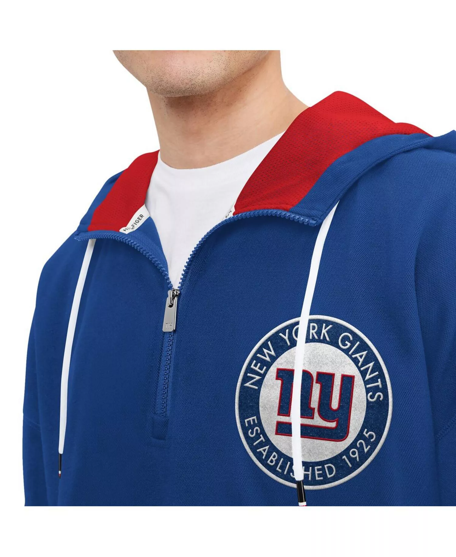 Men's Royal New York Giants Aaron Quarter-Zip Hoodie - Royal - L