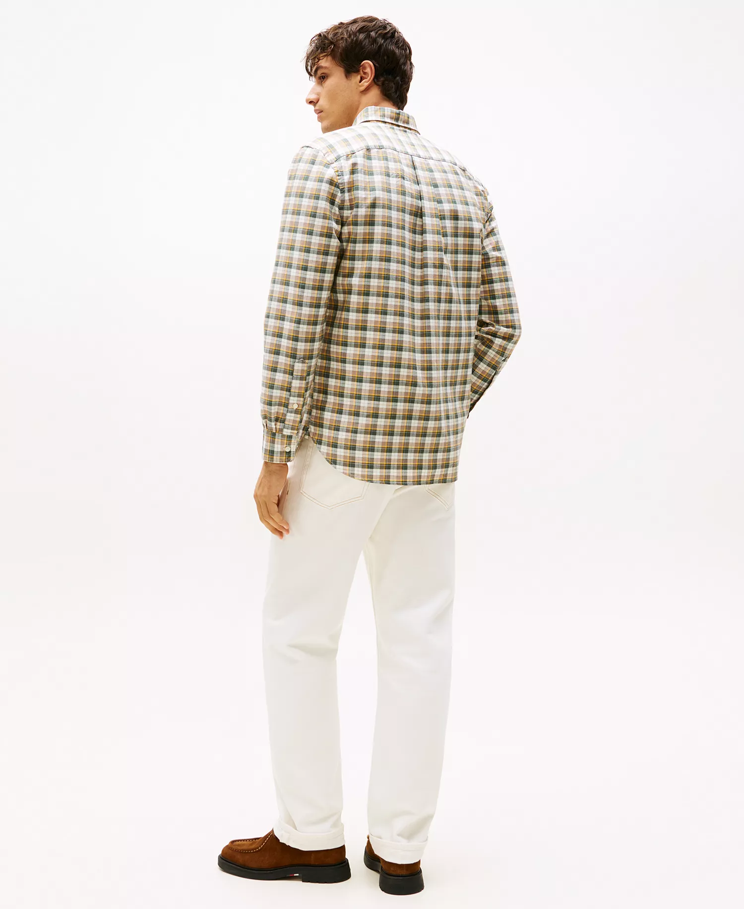 Men's Heritage Oxford Tartan Long Sleeve Shirt - Coastal Taupe / Check - M