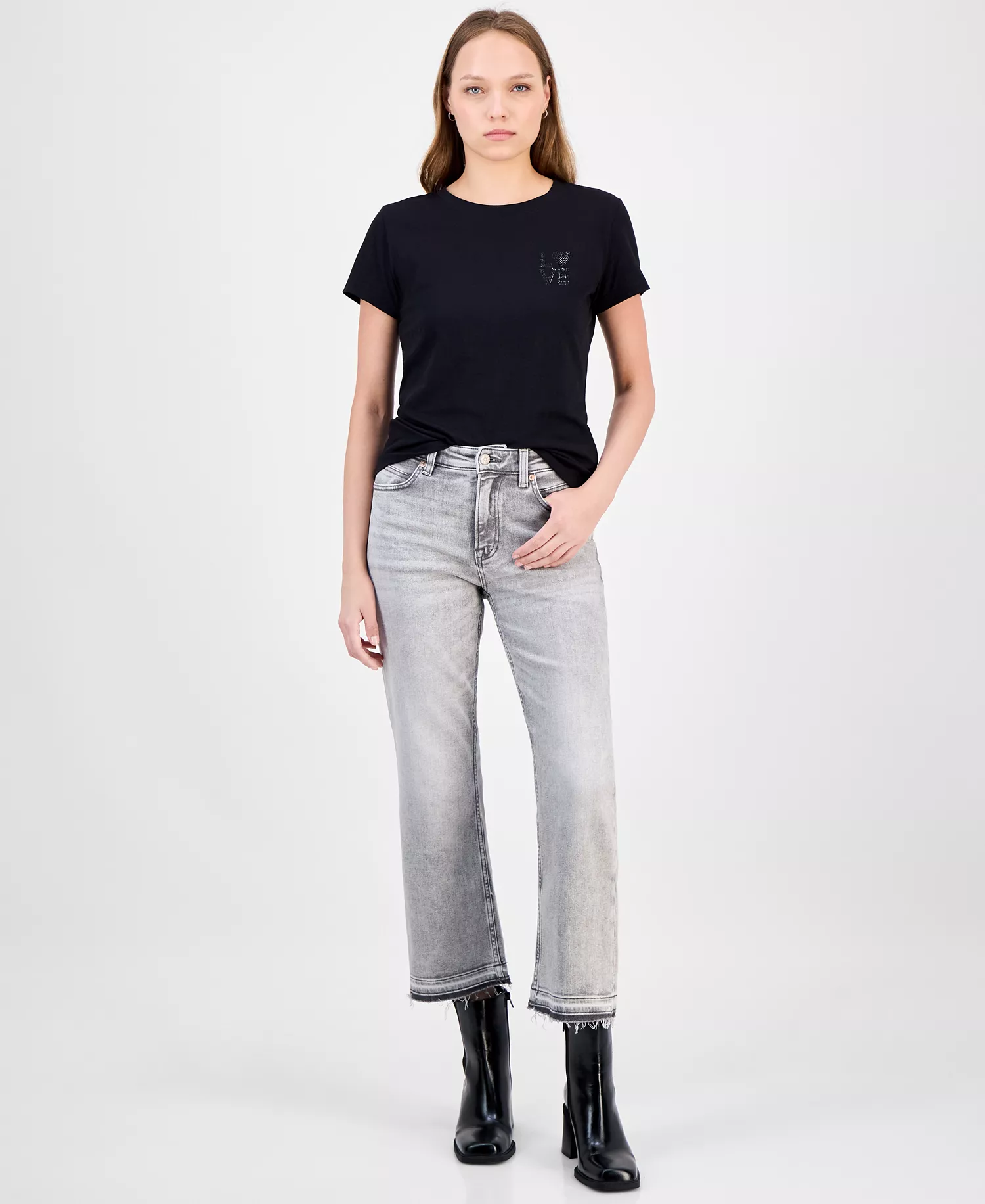 Women's Flared Ankle Jeans - Gray - 31