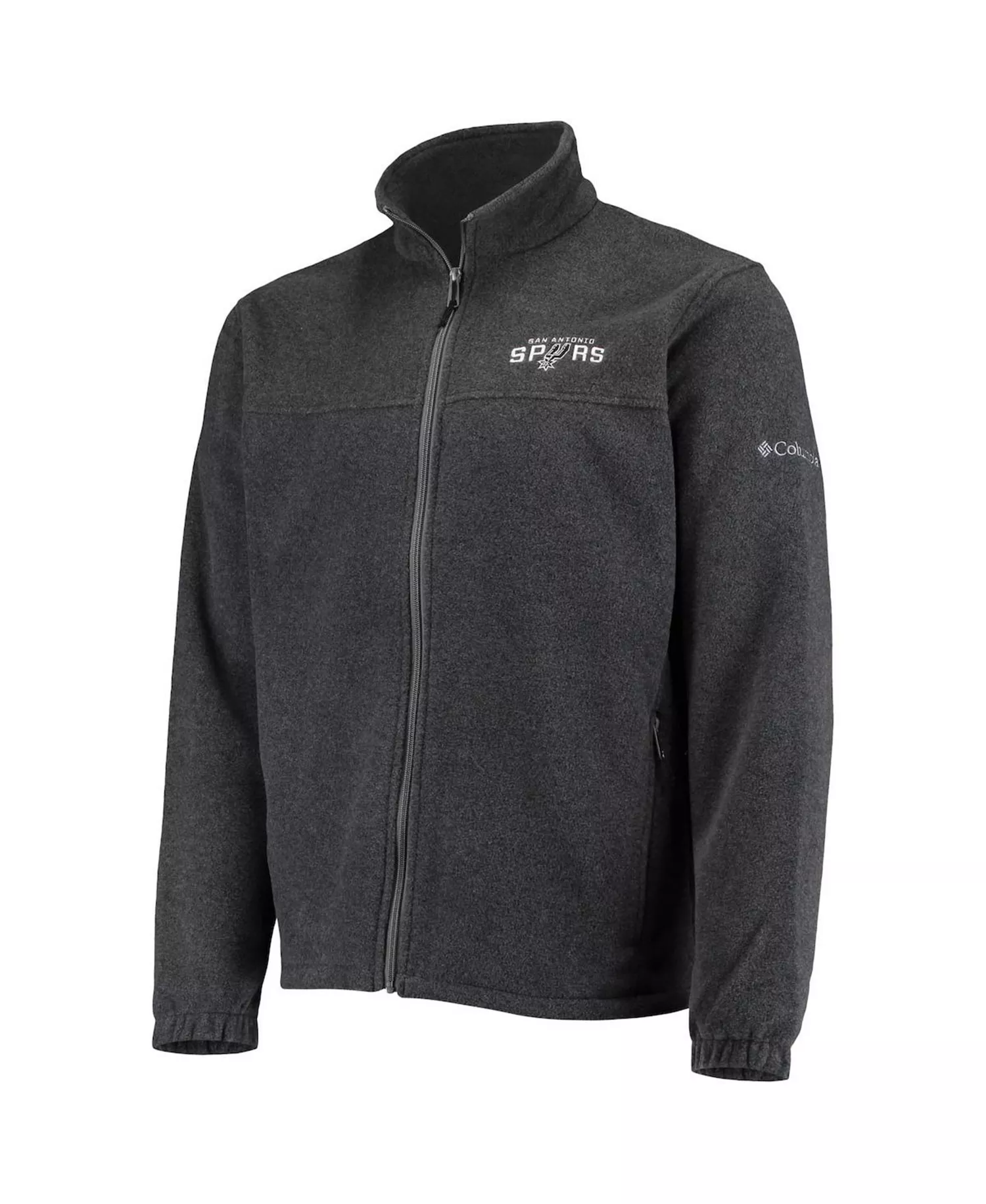 Men's San Antonio Spurs Heathered Charcoal Flanker Full-Zip Jacket - Heathered Charcoal - Small