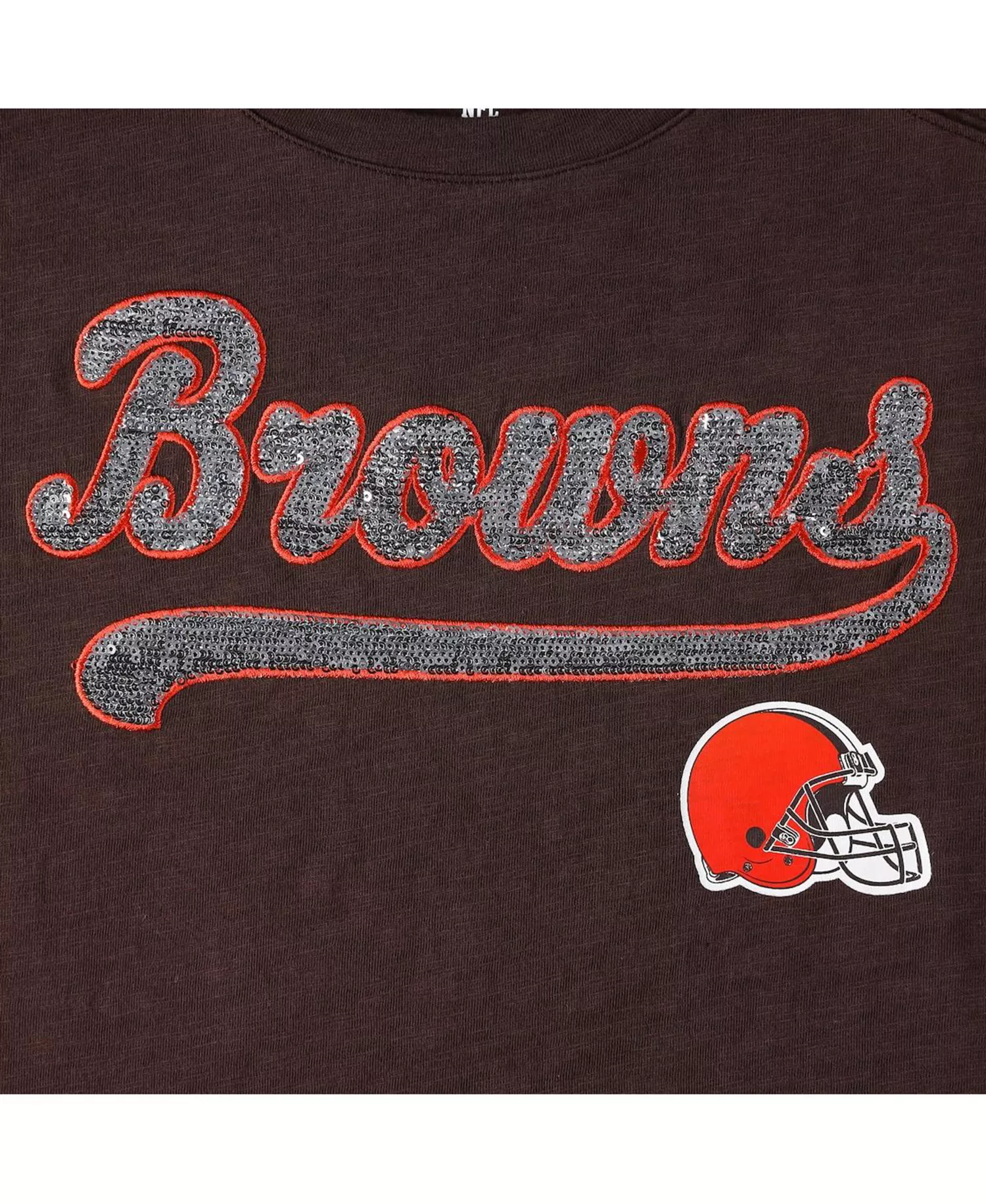 Women's Brown Cleveland Browns Justine Long Sleeve Tunic T-shirt - Brown - M
