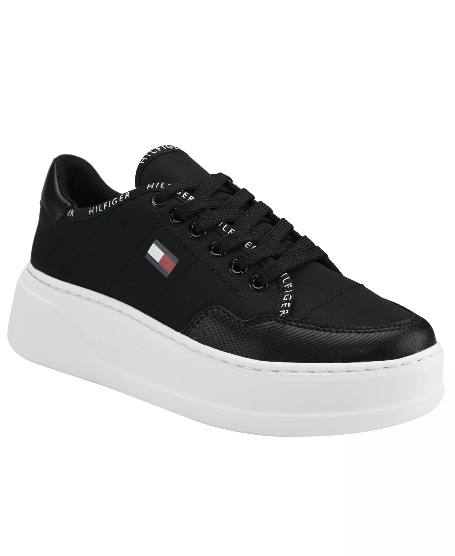 Grazie Lightweight Lace Up Casual Sneakers - Black - 10M