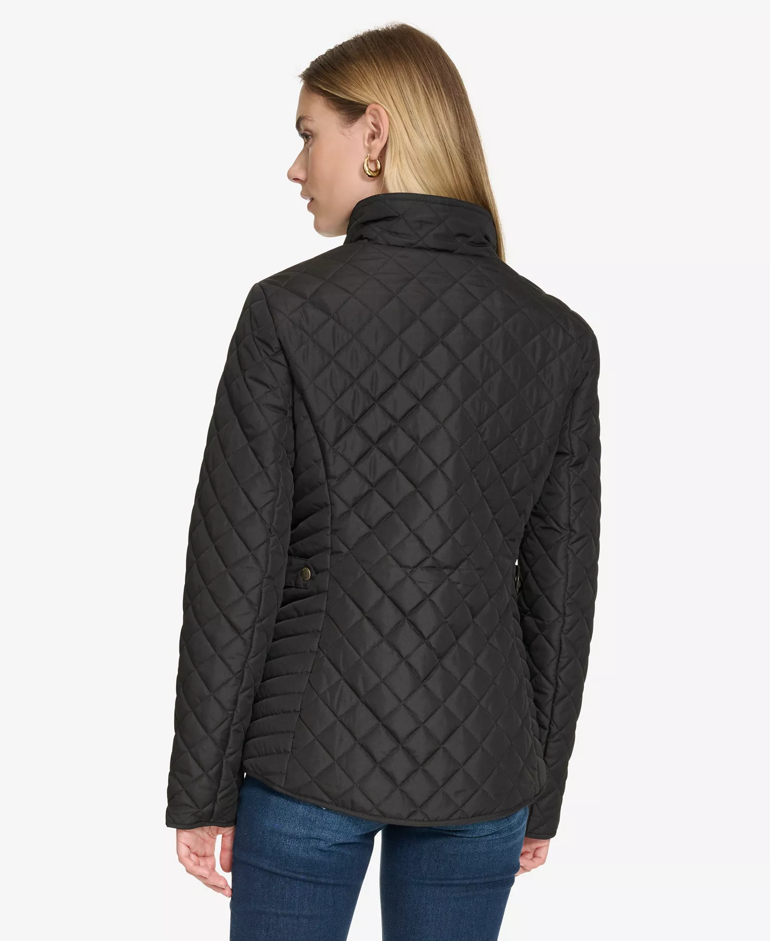 Nautica Women's Solid Quilted Jacket - Black - L