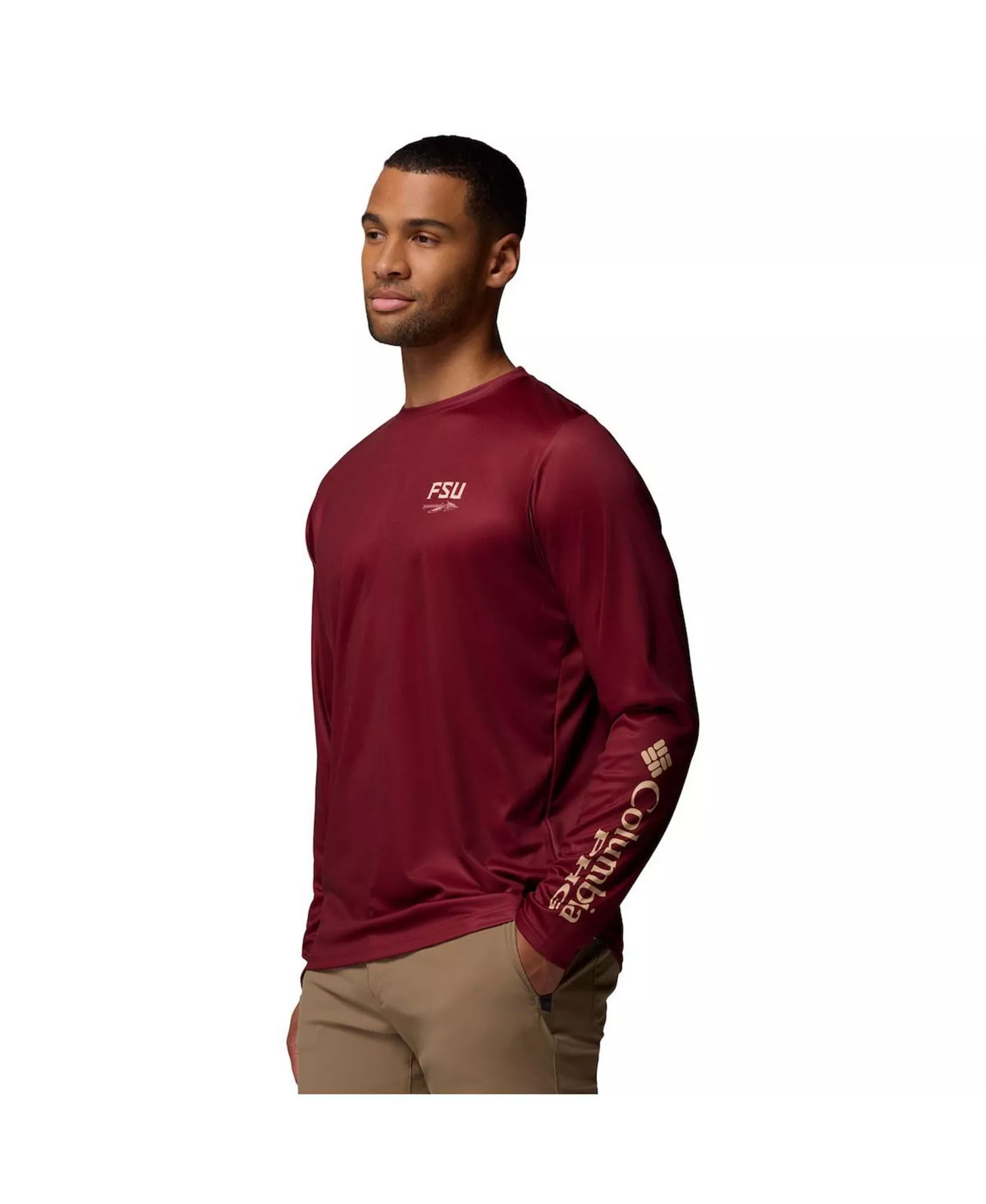 Men's Garnet Florida State Seminoles PHG Terminal Shot 3-Hit Long Sleeve T-Shirt - Garnet - L