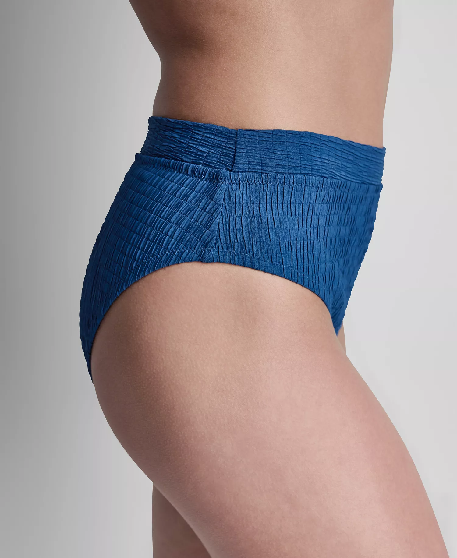 Women's High Waist Bikini Bottoms  - Black Texture - 2XL